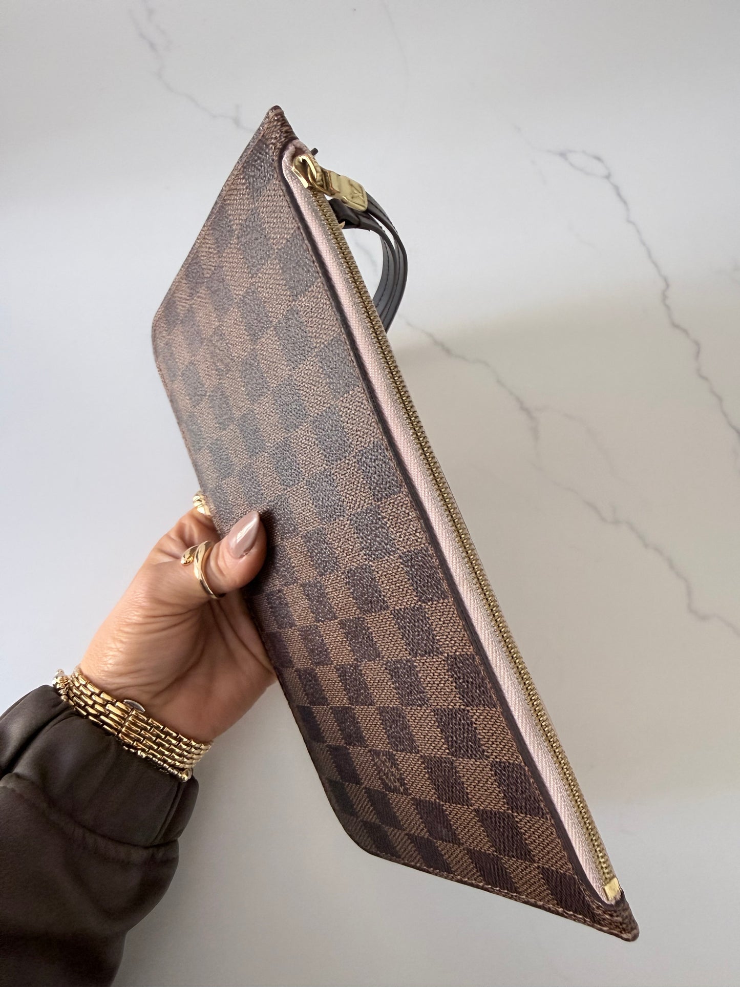 Louis Vuitton Wristlet Damier Ebene Ballerine