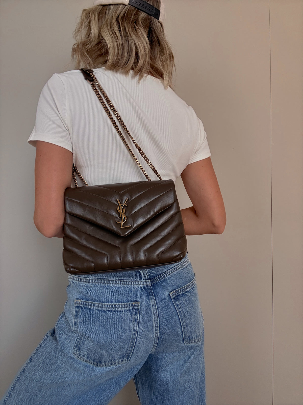 YSL Quilted LouLou Deep Hickory