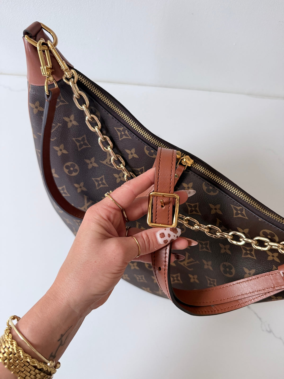 Louis Vuitton Loop Hobo Reverse Monogram Canvas
