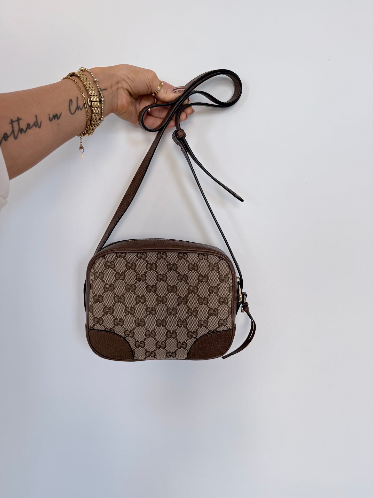 Gucci Monogram Bree Messenger Bag