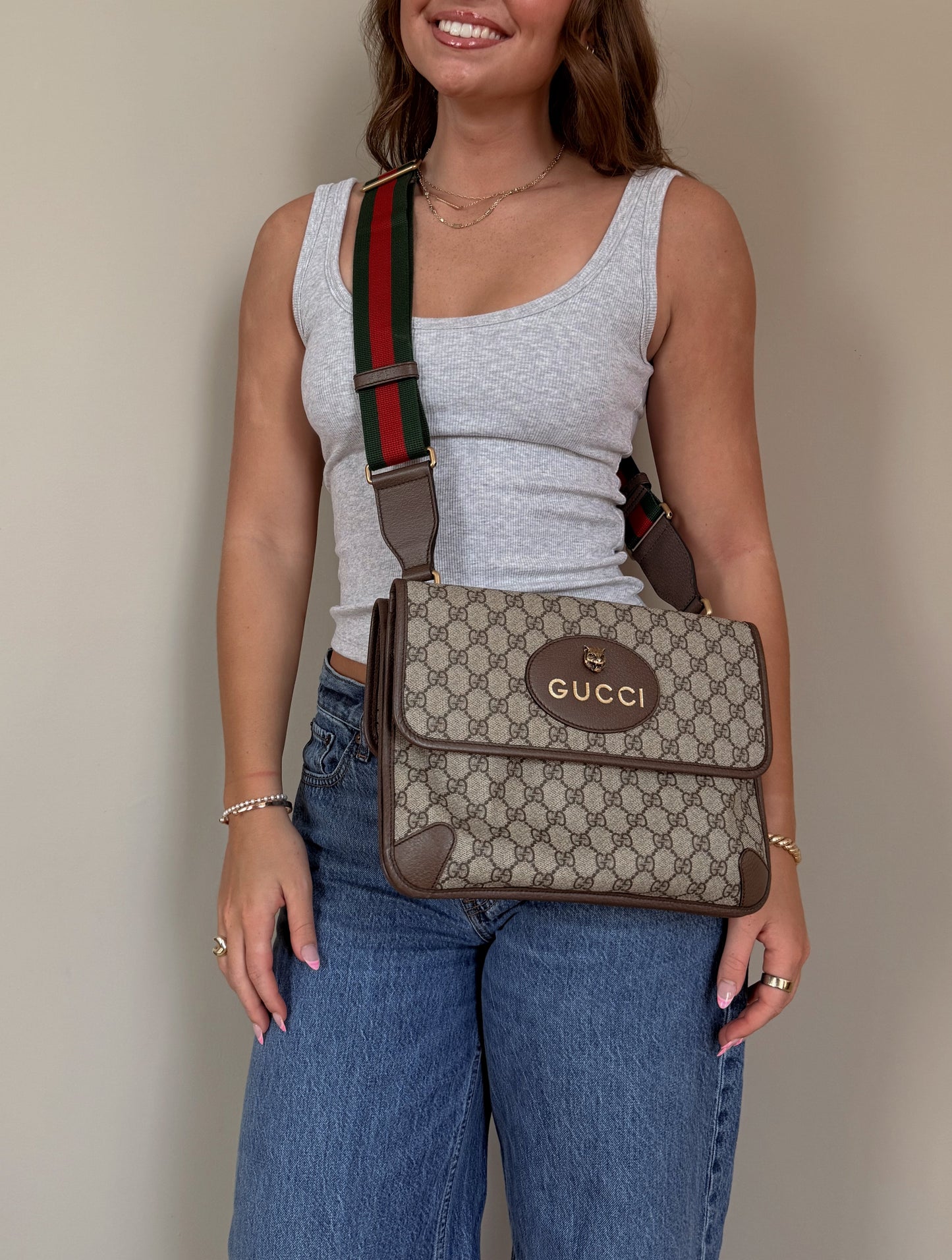 Gucci Neo Vintage Flap Messenger GG Coated Canvas Medium