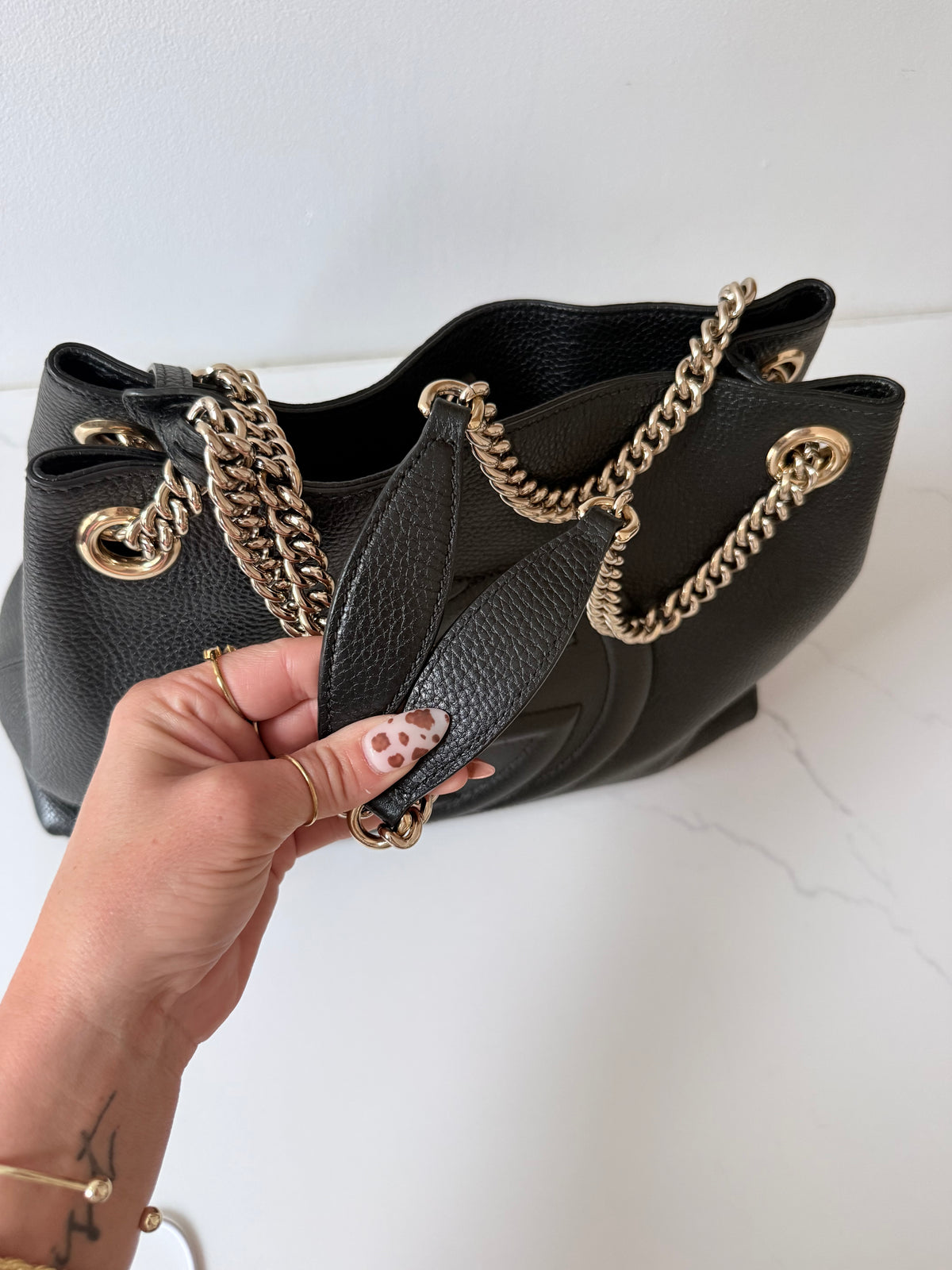 Gucci Soho Chain Shoulder Bag Black