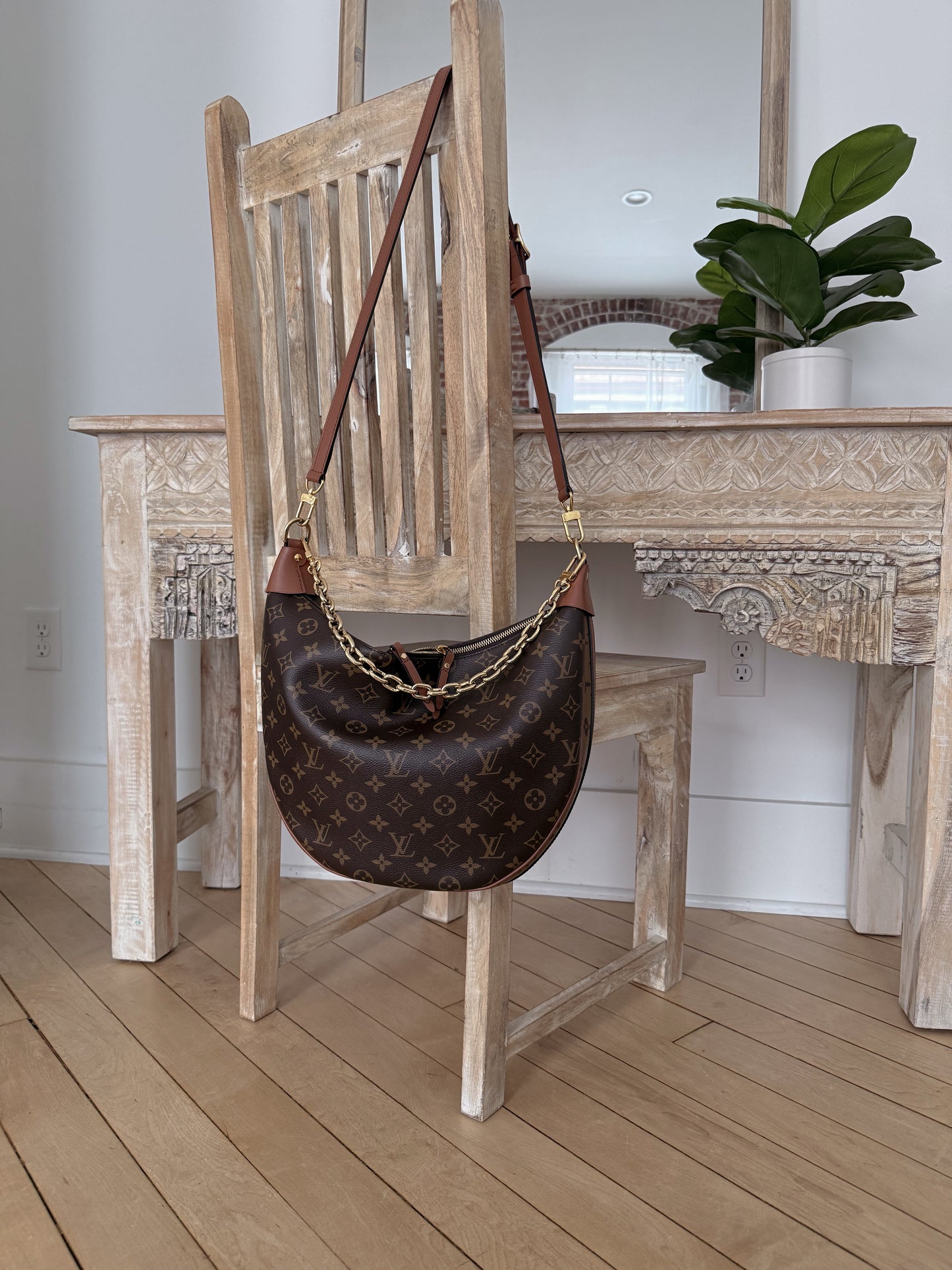 Louis Vuitton Loop Hobo Reverse Monogram Canvas