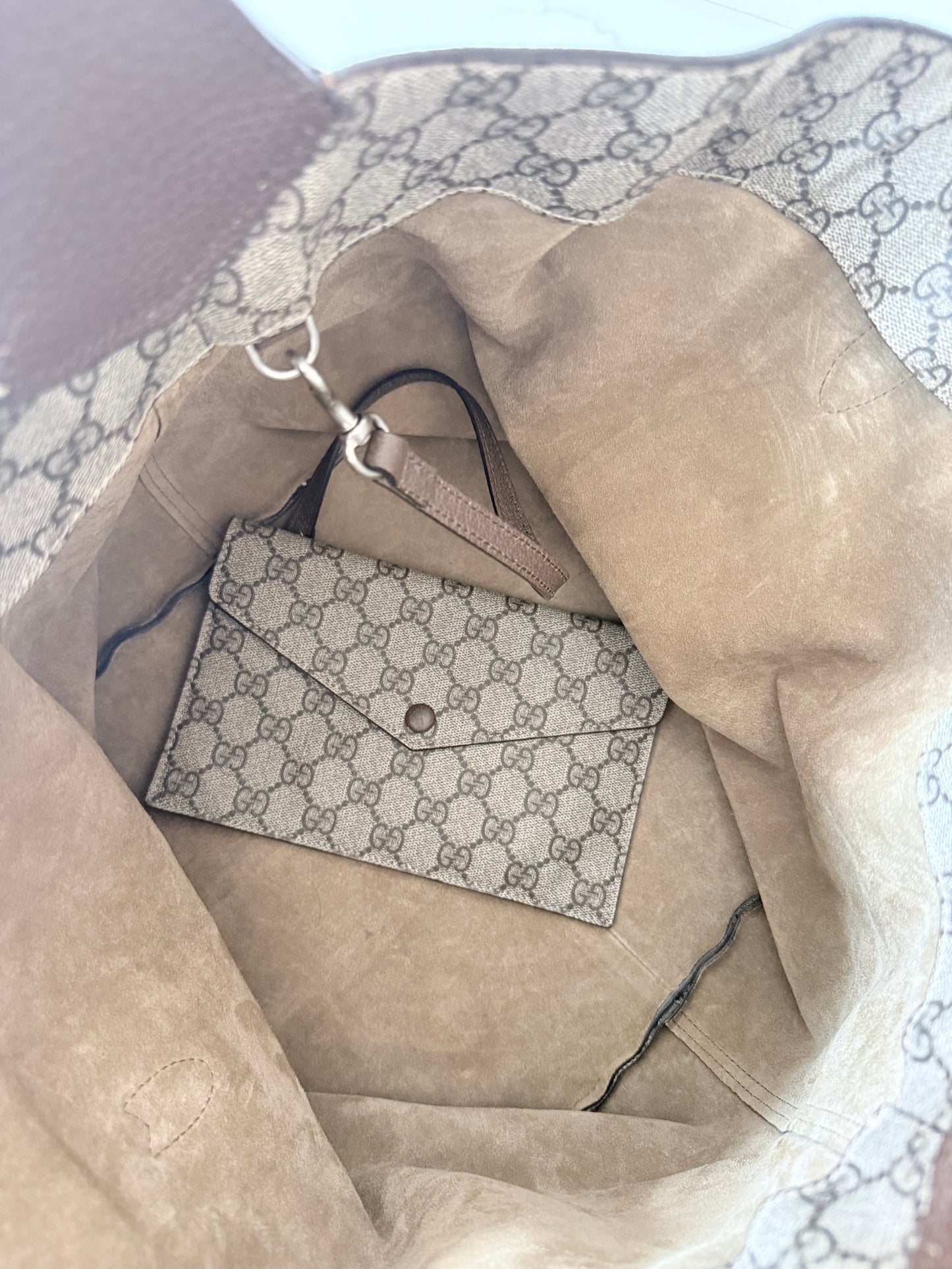 Gucci GG Supreme Web Stripe Jackie Hobo Shoulder Bag