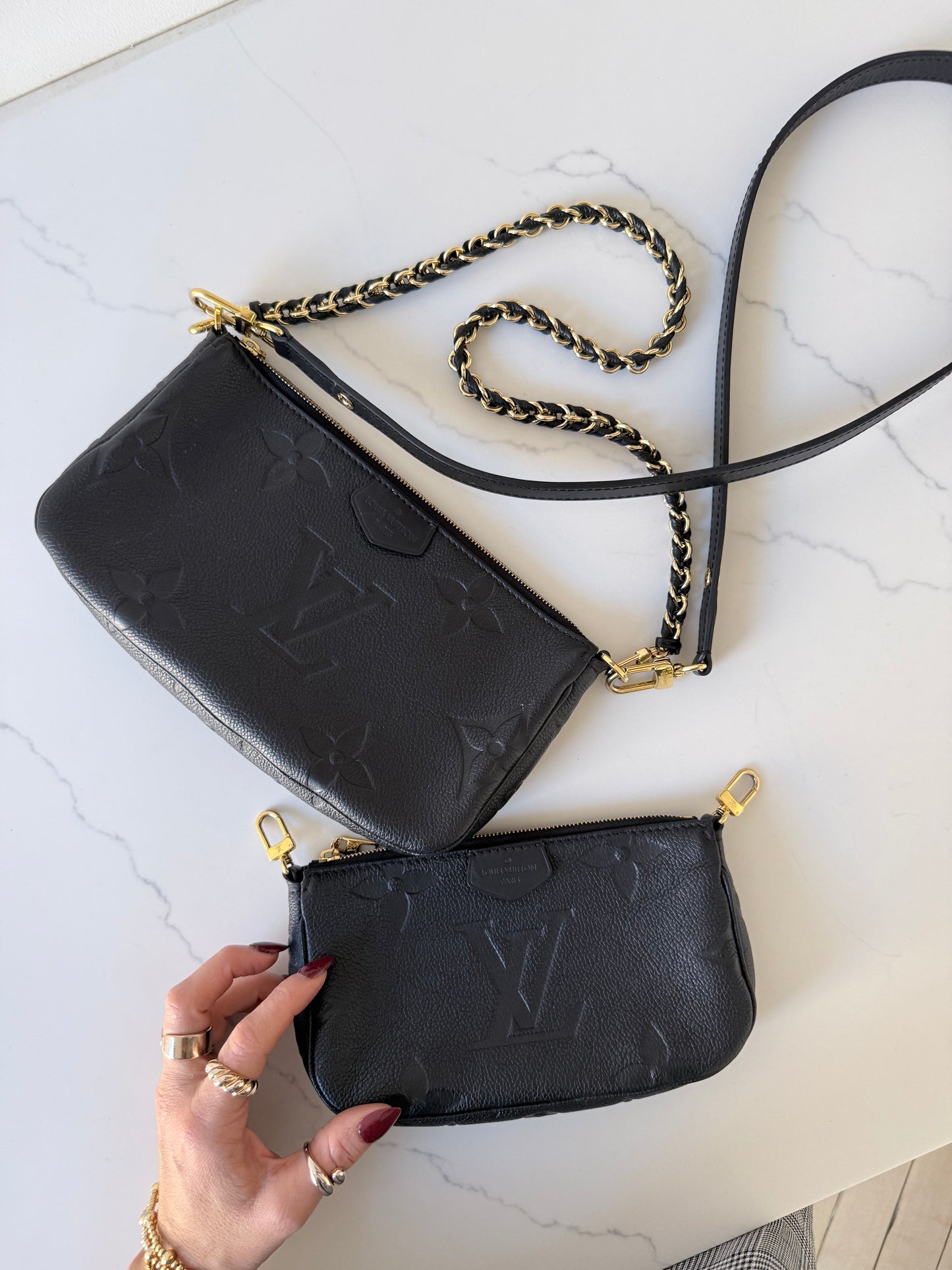 Louis Vuitton Multi Pochette Accessoires Monogram Empreinte