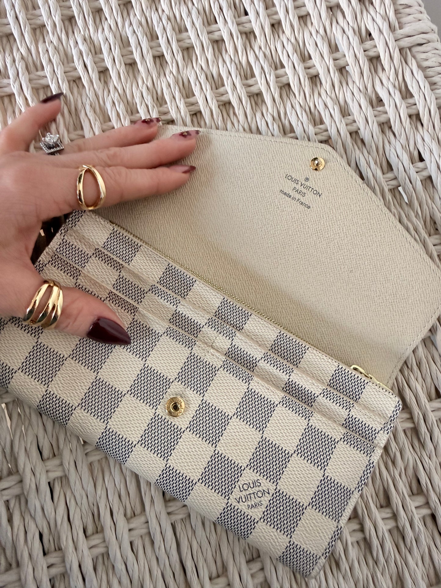 Louis Vuitton Sarah Wallet Damier Azur