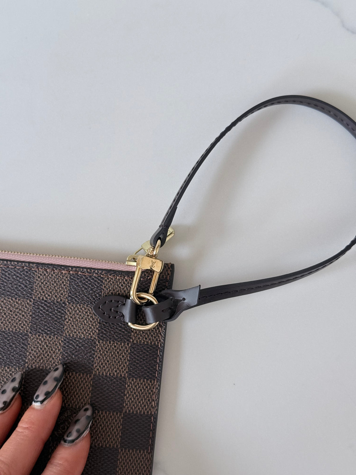 Louis Vuitton Wristlet Damier Ebene Ballerine