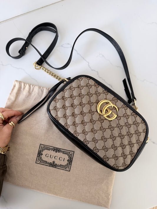 GUCCI GG Monogram Marmont Chain Shoulder Bag
