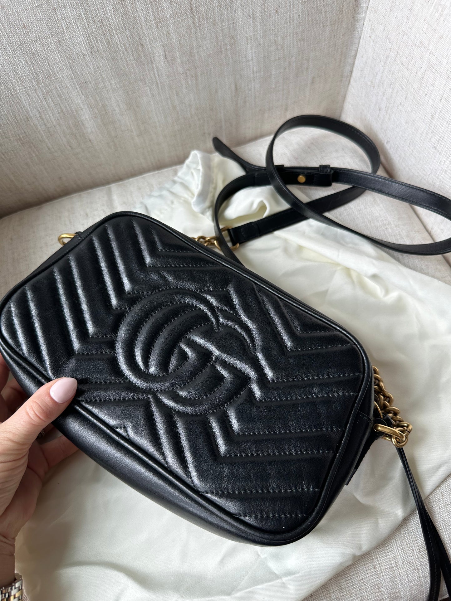 Gucci Marmont Camera Bag Black