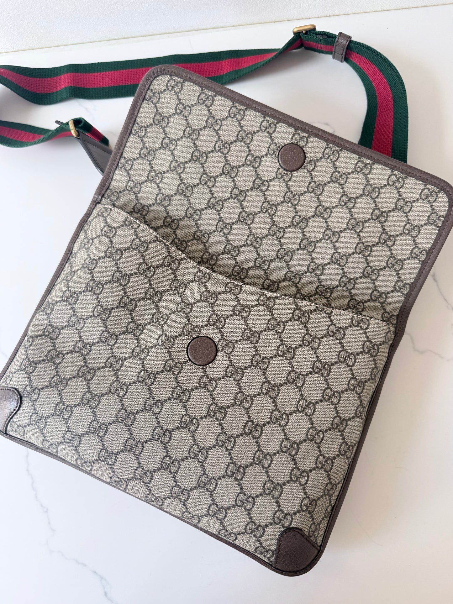 Gucci Neo Vintage Flap Messenger GG Coated Canvas Medium