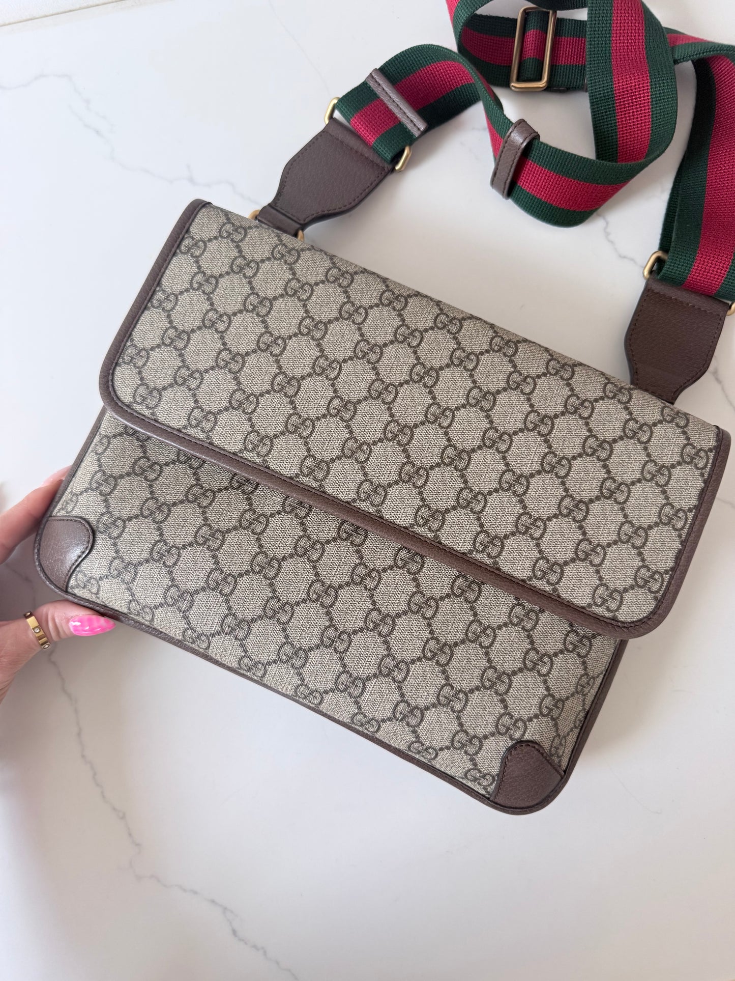 Gucci Neo Vintage Flap Messenger GG Coated Canvas Medium