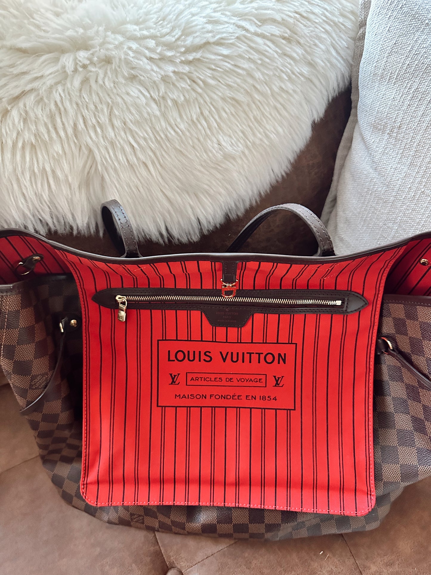 Louis Vuitton Neverfull Damier Ebene