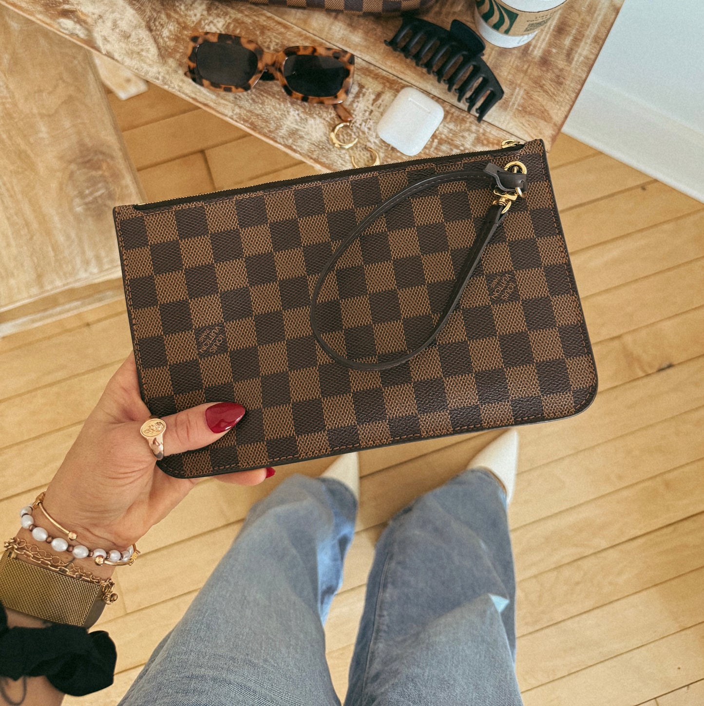 Louis Vuitton Damier Ebene Wristlet