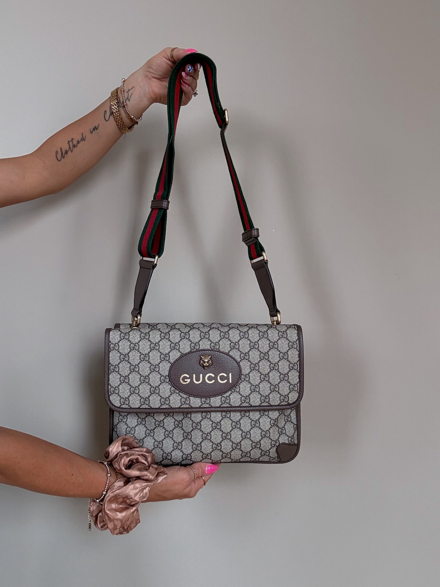 Gucci Neo Vintage Flap Messenger GG Coated Canvas Medium
