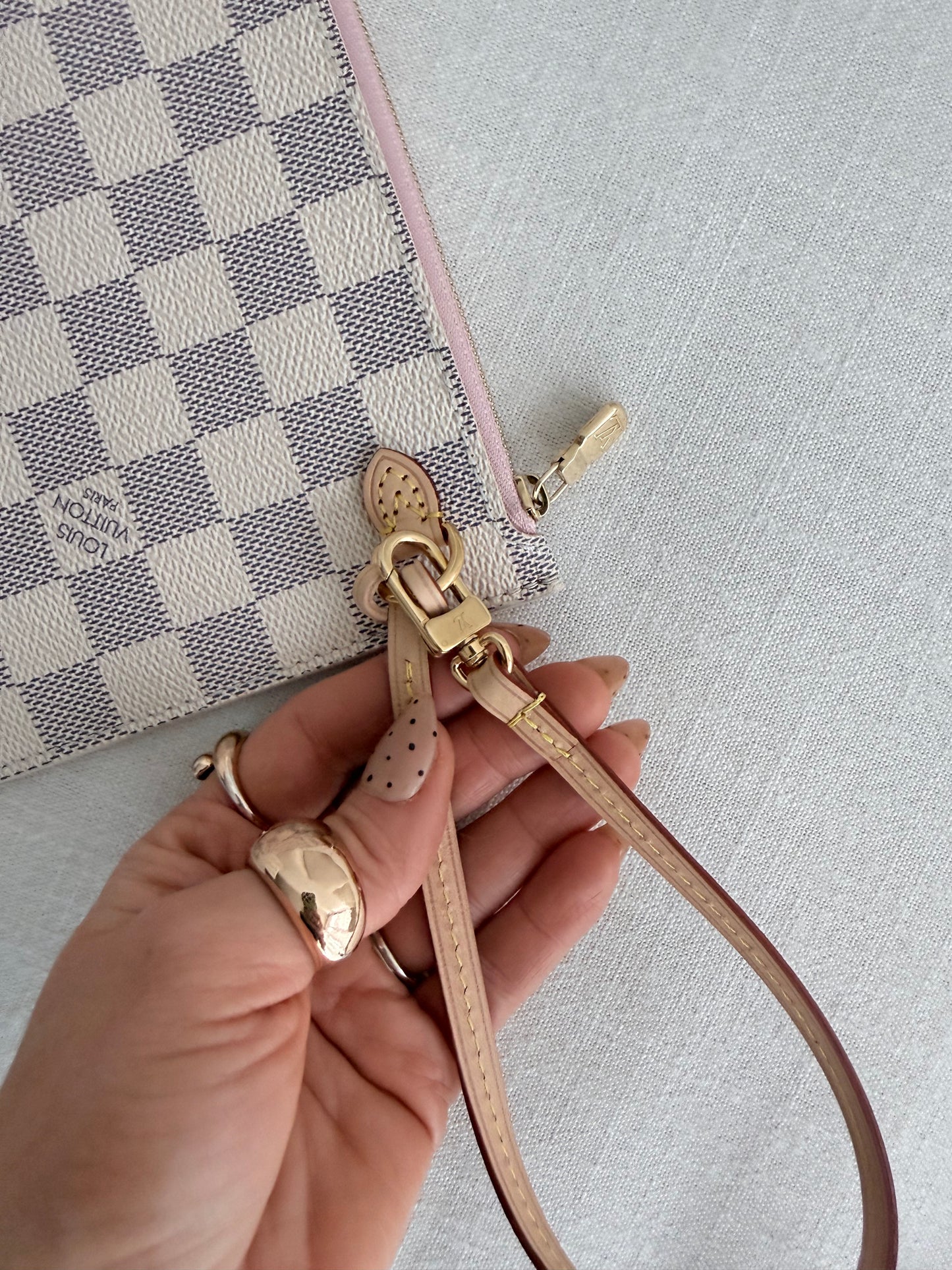 Louis Vuitton Neverfull Wristlet Azur