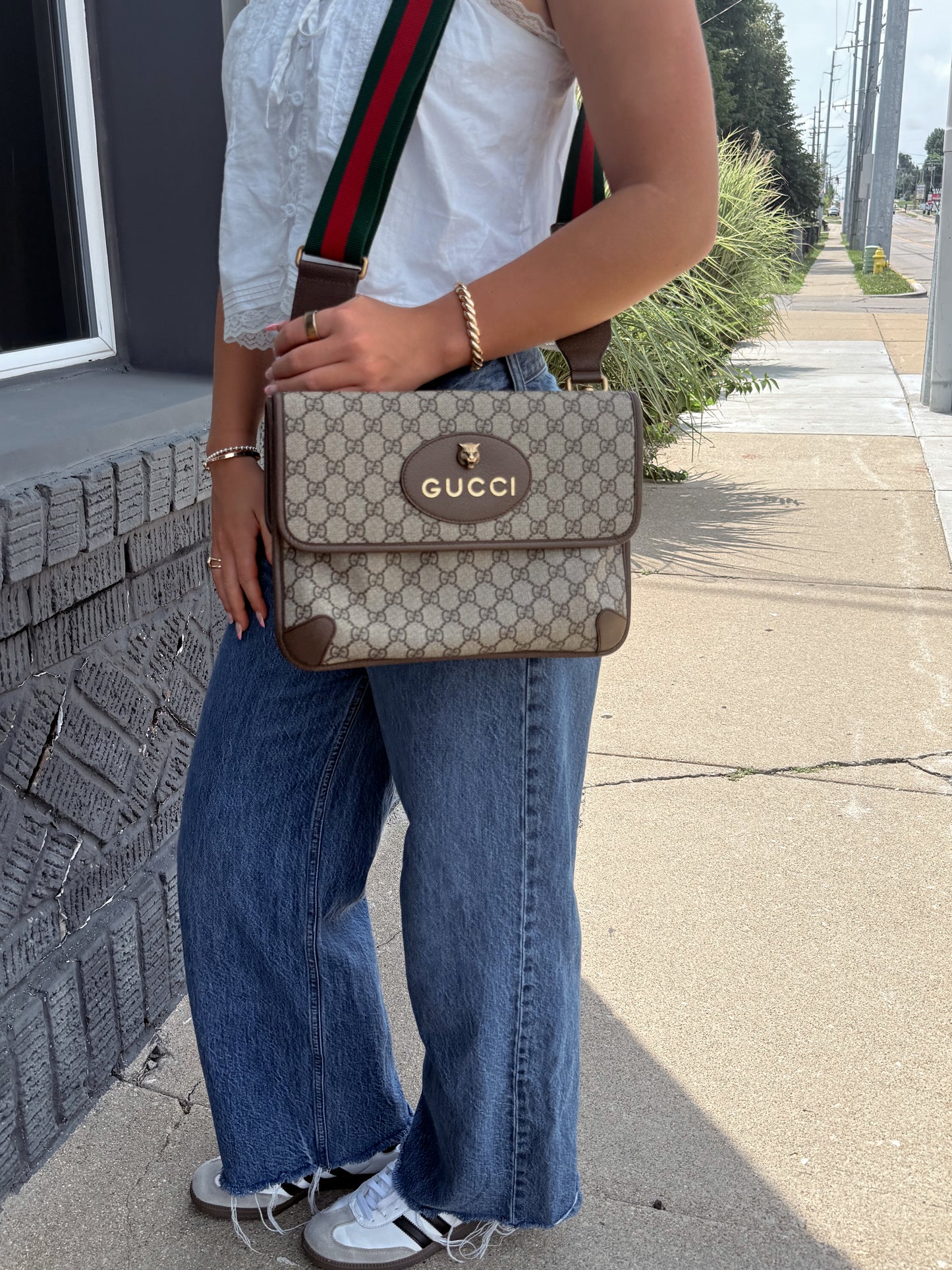 Gucci Neo Vintage Flap Messenger GG Coated Canvas Medium