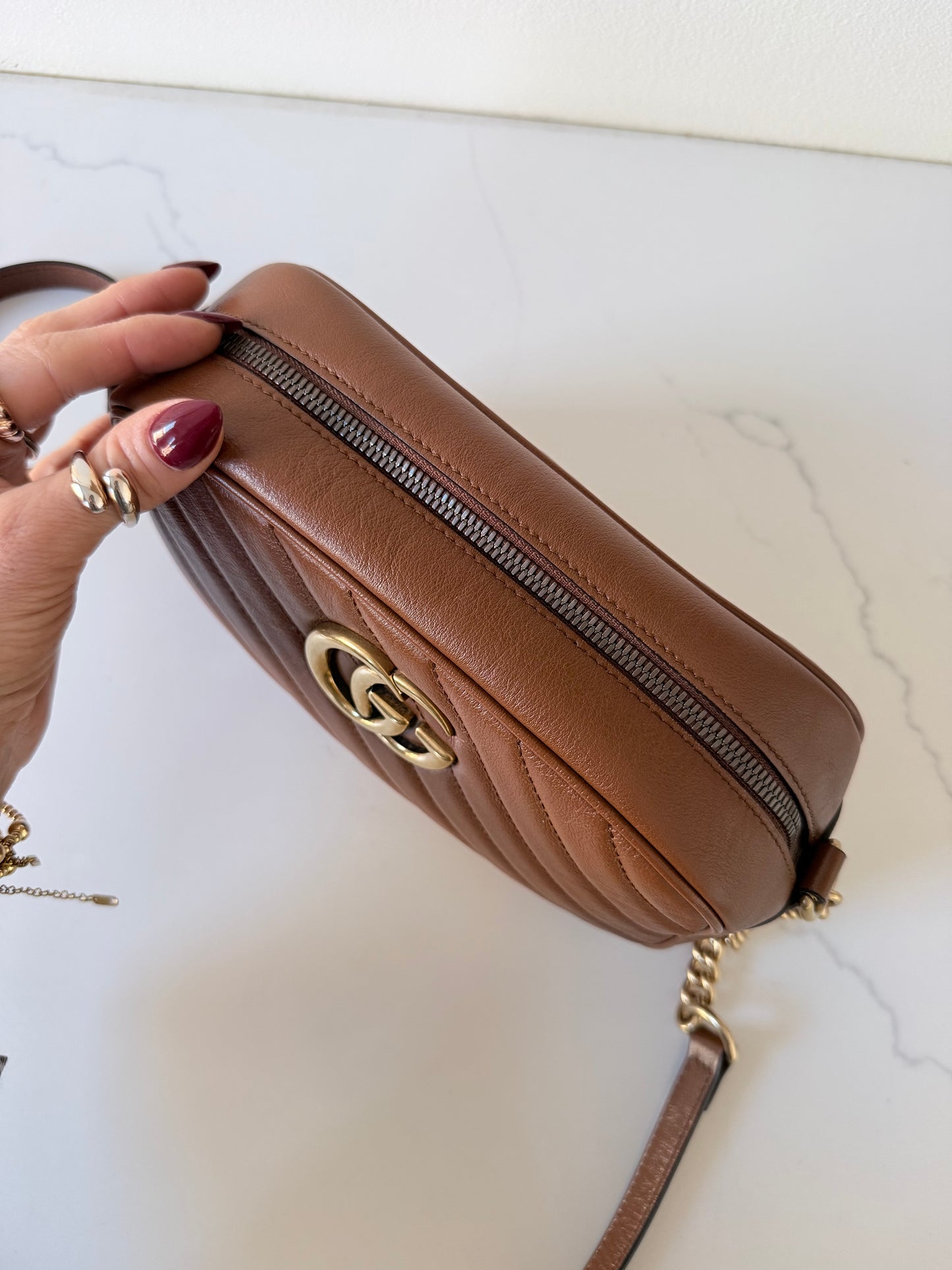 Gucci Glazed Marmont Camera Bag