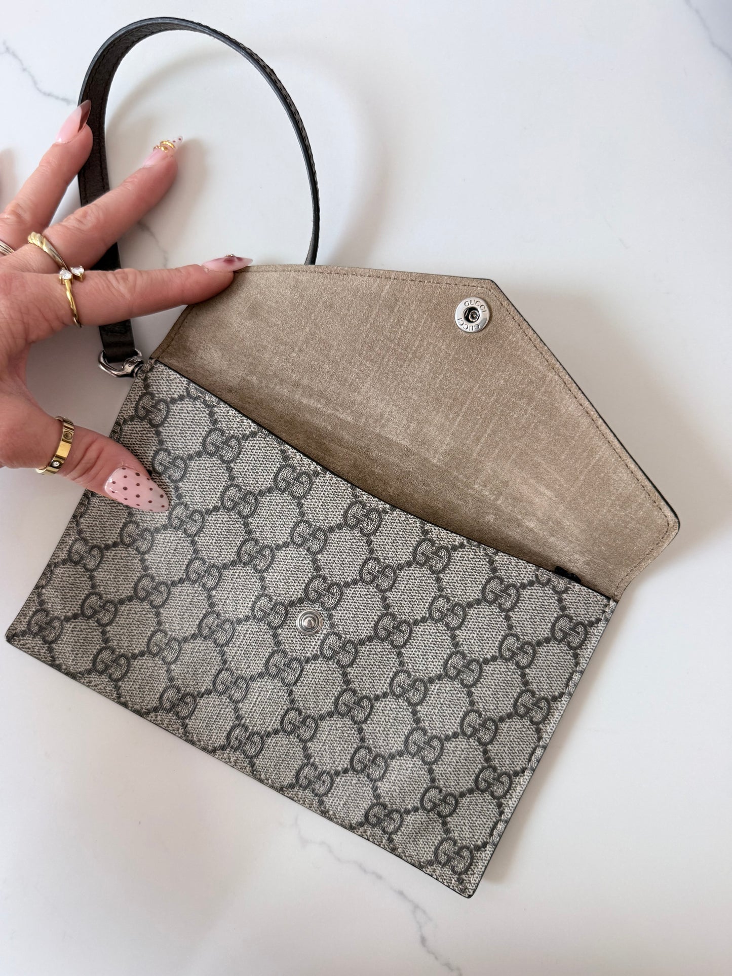 Gucci GG Supreme Web Stripe Jackie Hobo Shoulder Bag