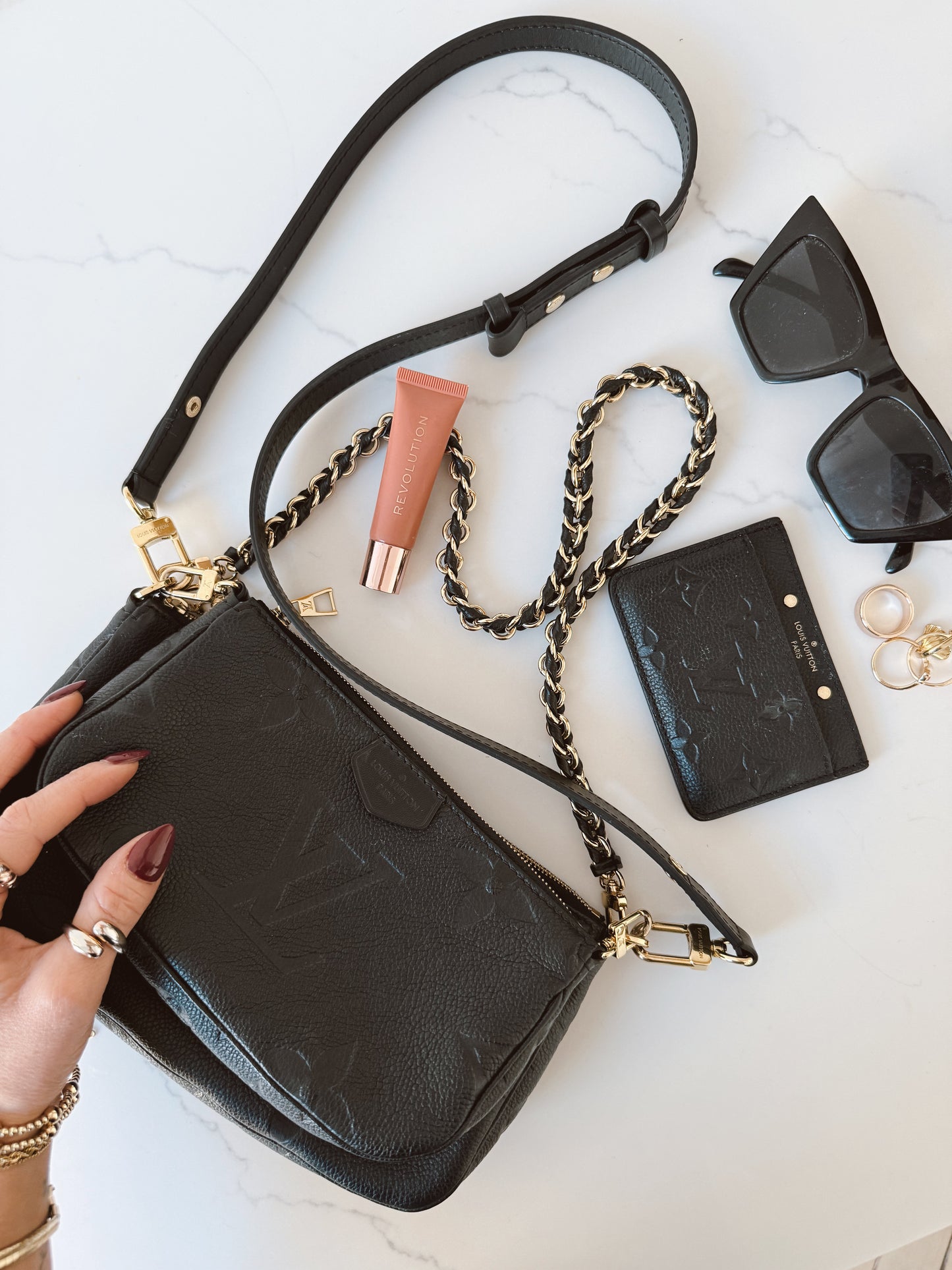 Louis Vuitton Multi Pochette Accessoires Monogram Empreinte