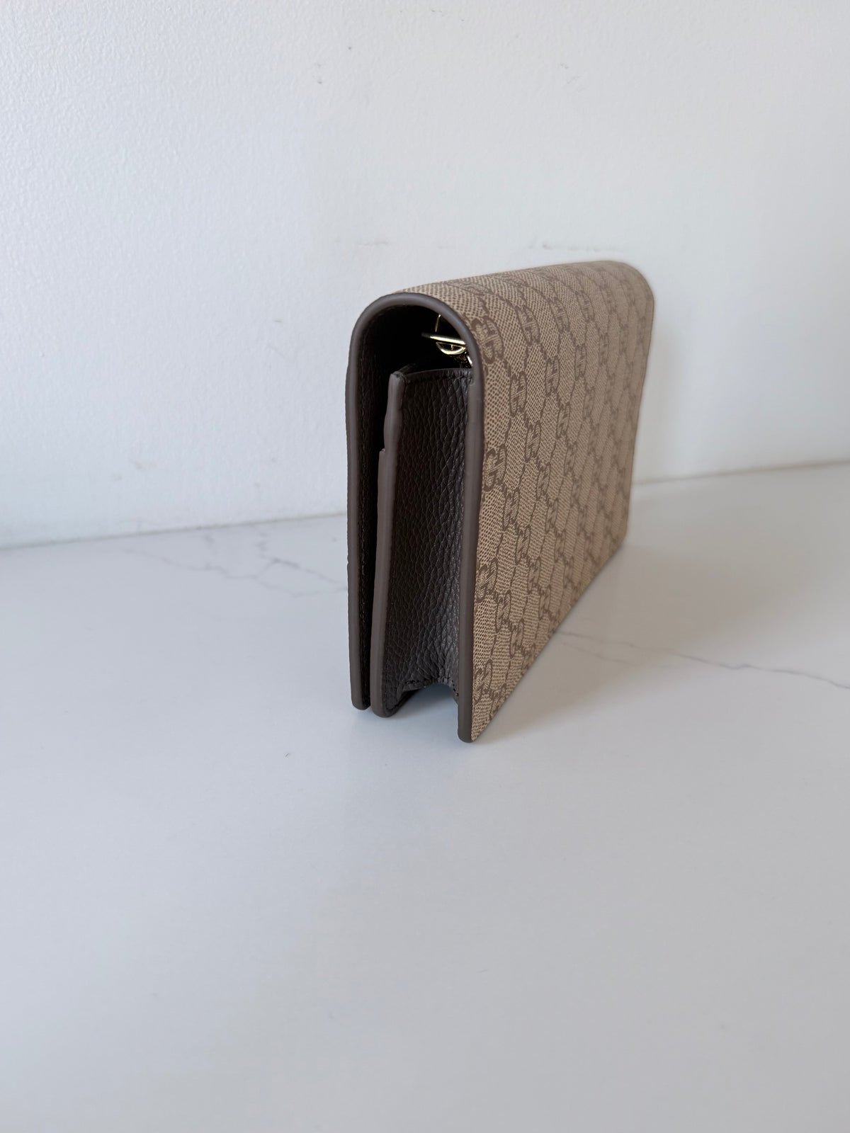 Gucci Bi-color GG Marmont Wallet on Chain