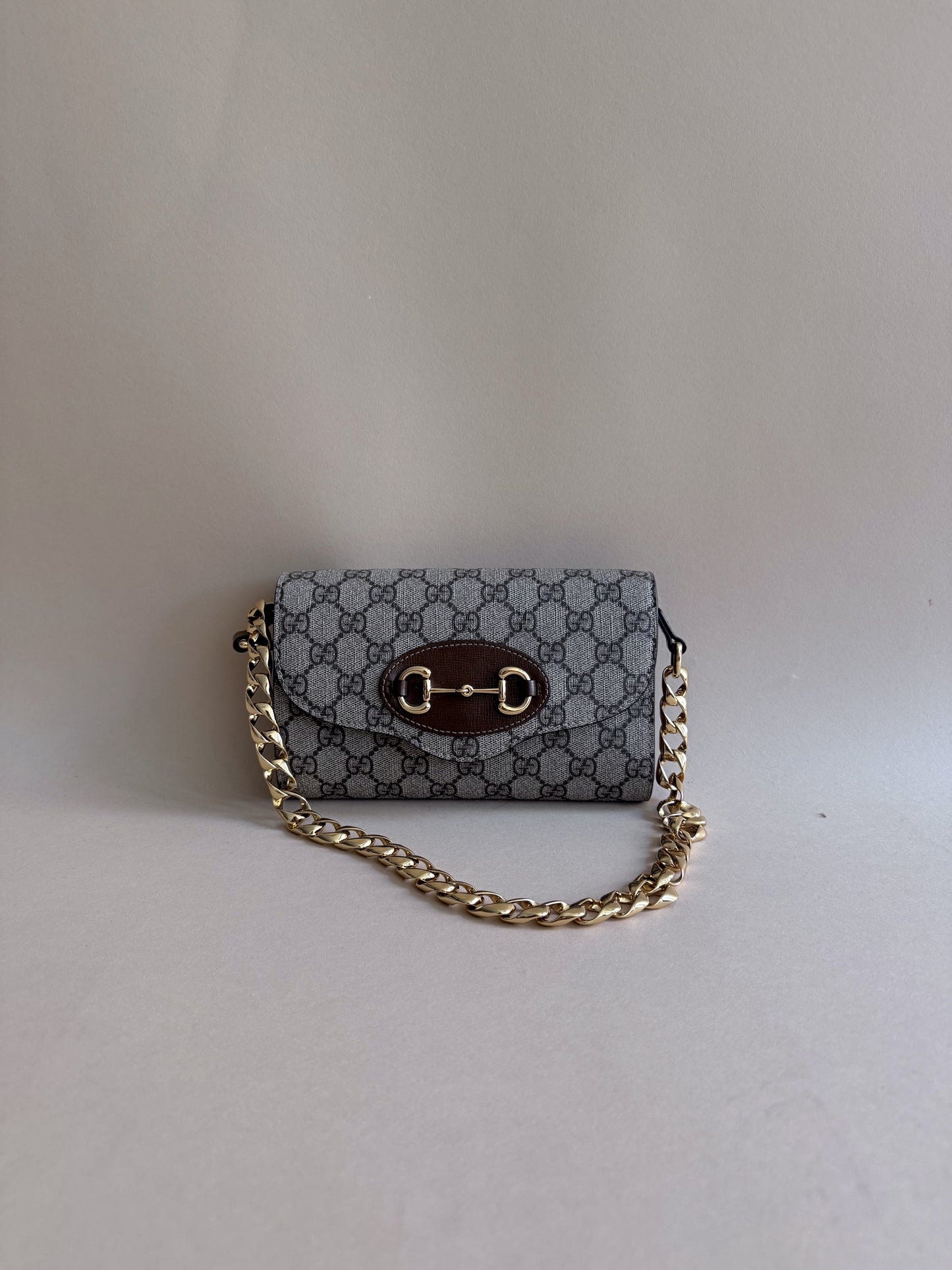 Gucci GG Supreme Monogram Small Horsebit 1955 Crossbody
