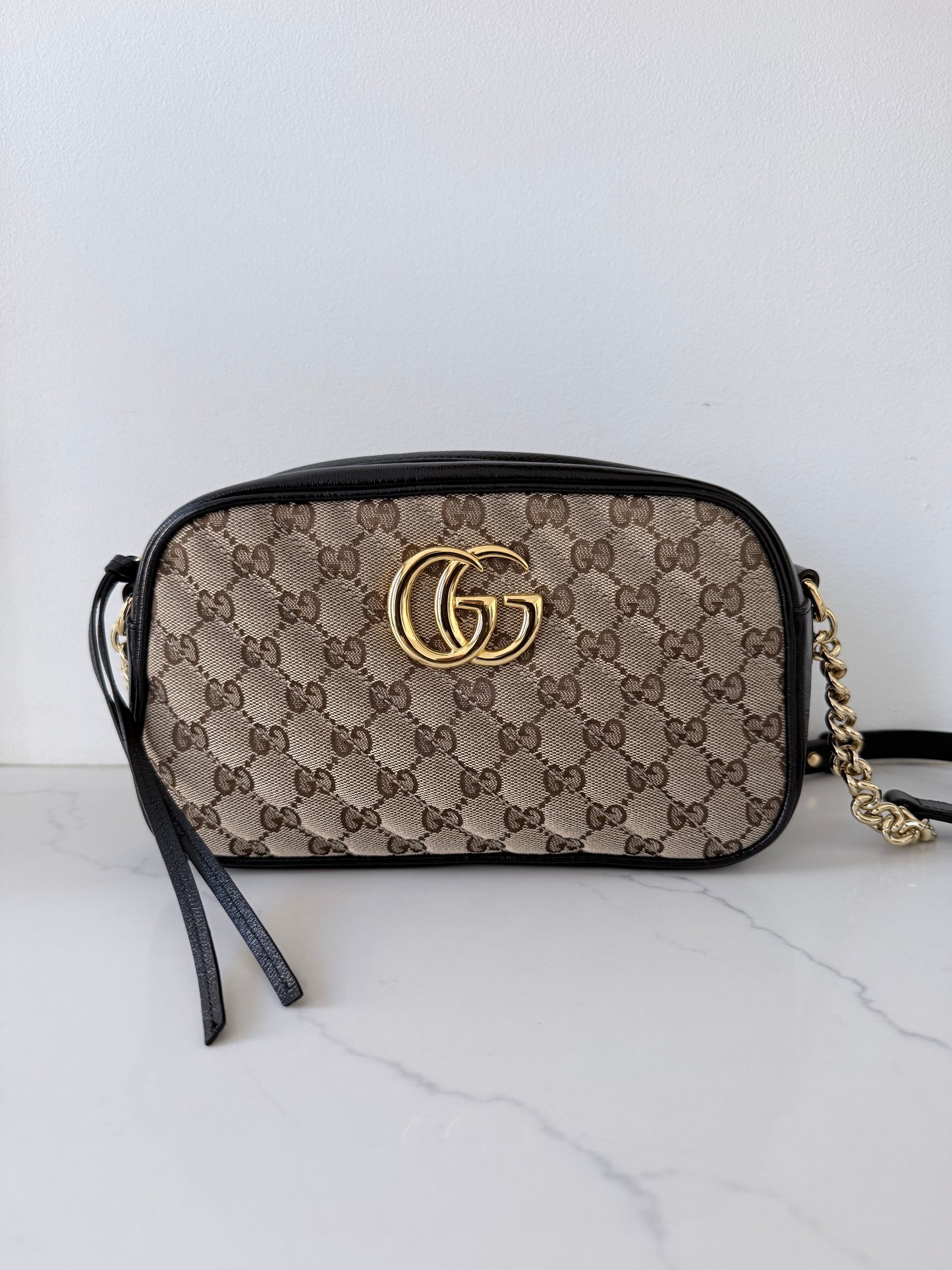 GUCCI GG Monogram Marmont Chain Shoulder Bag