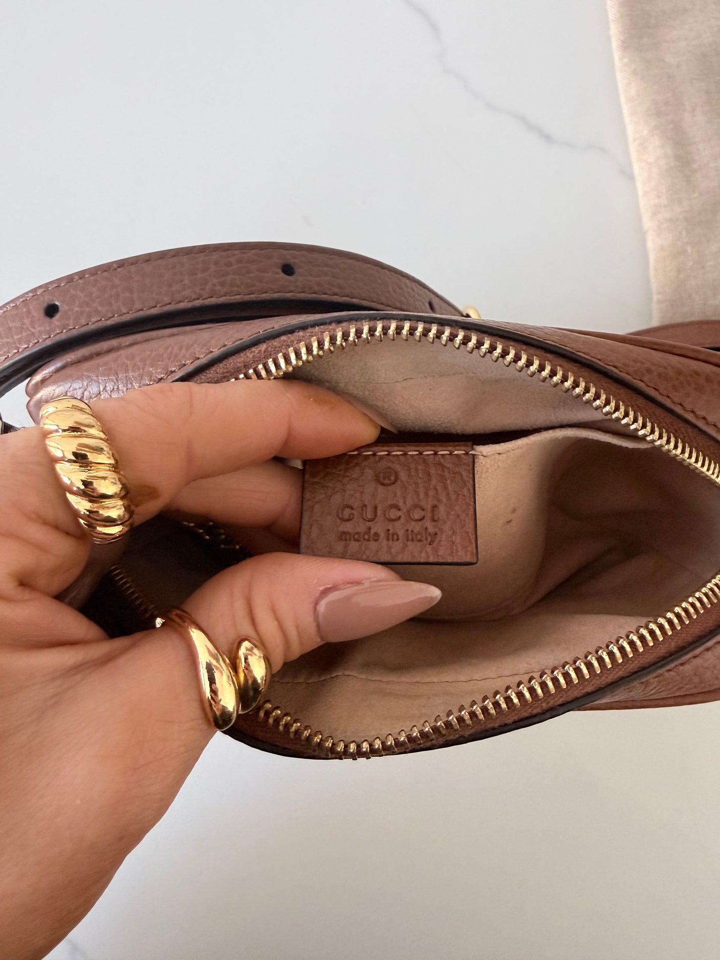 GUCCI Ophidia Shoulder Bag GG Denim Mini