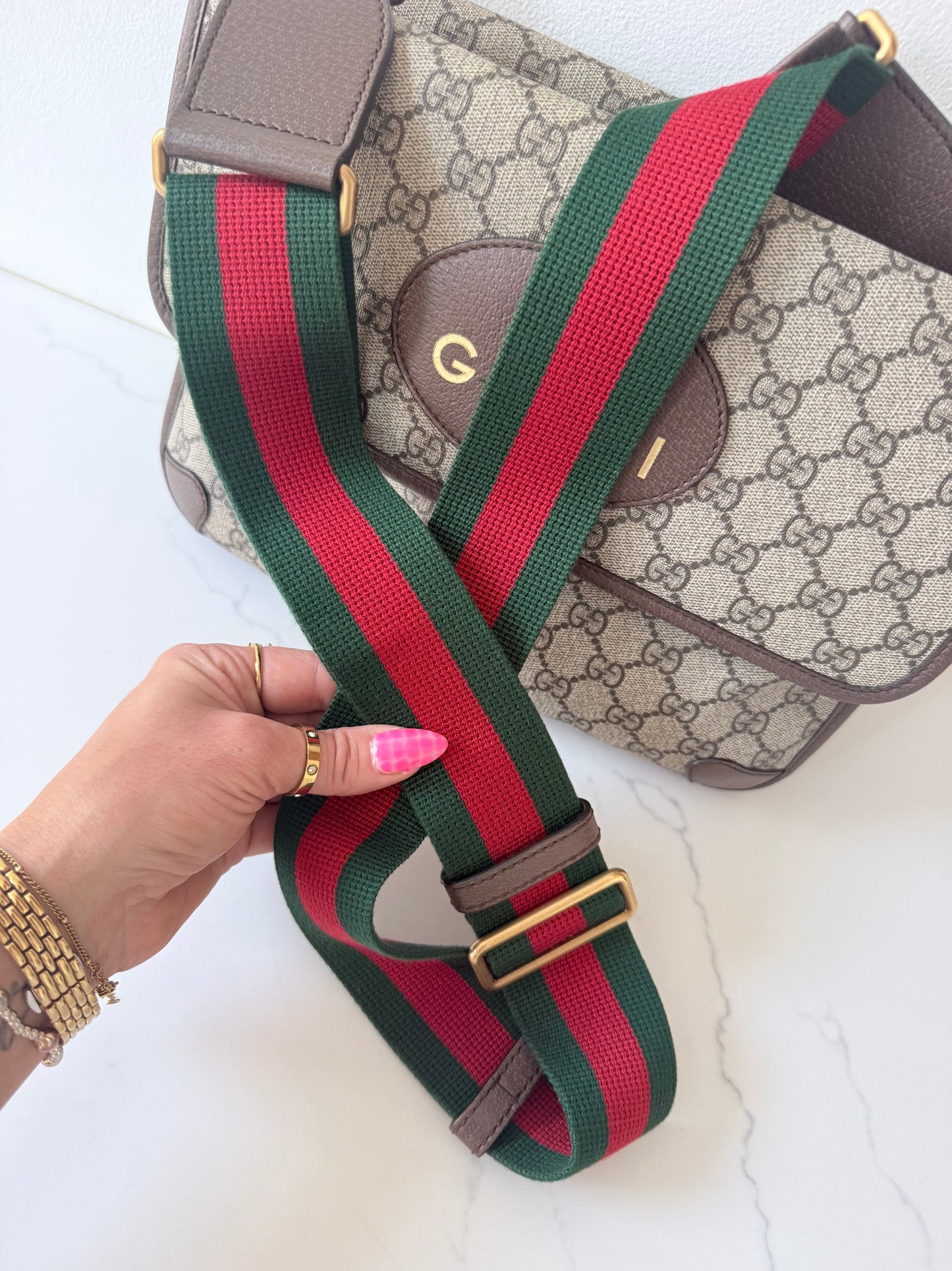 Gucci Neo Vintage Flap Messenger GG Coated Canvas Medium