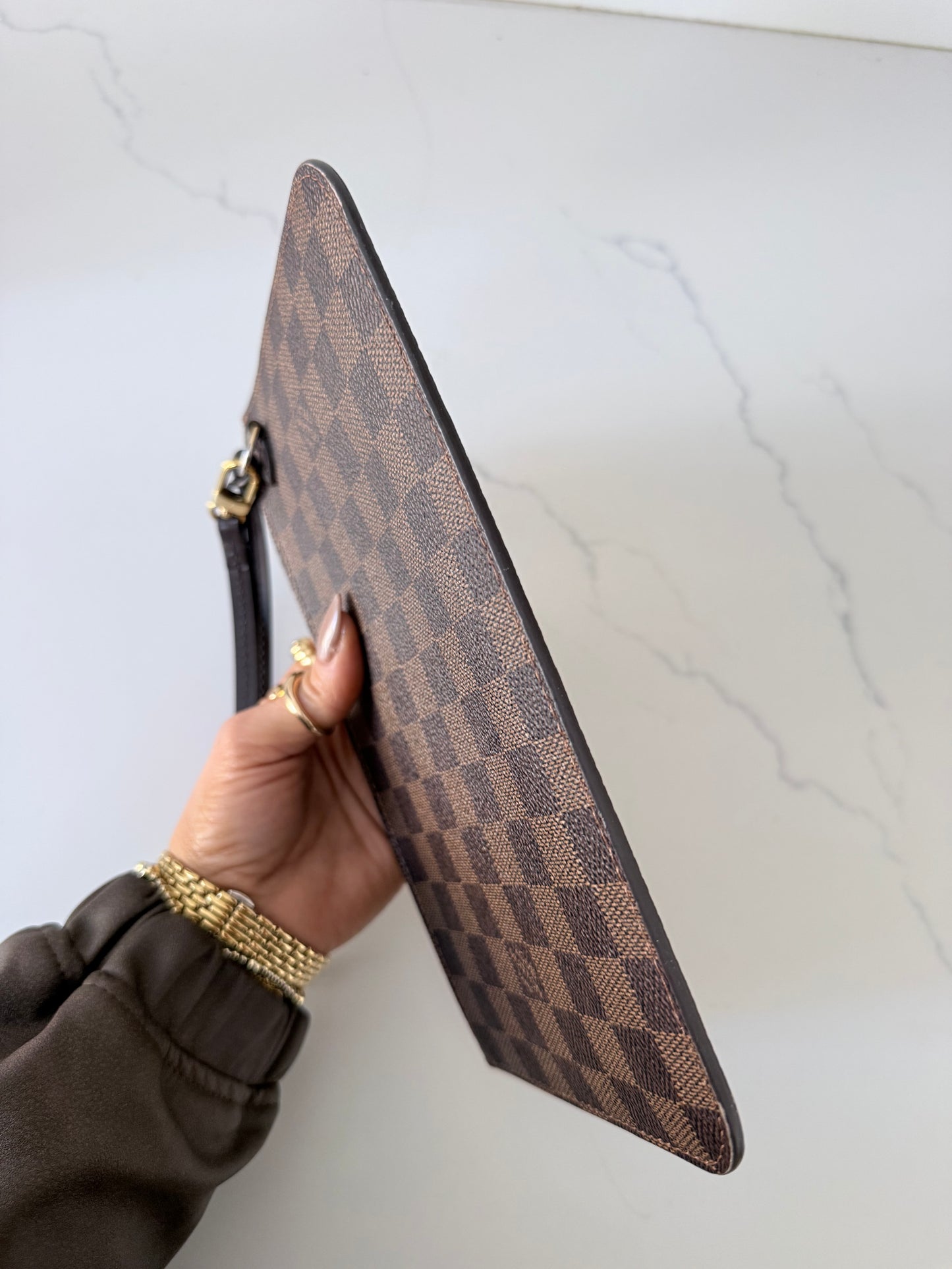 Louis Vuitton Wristlet Damier Ebene Ballerine