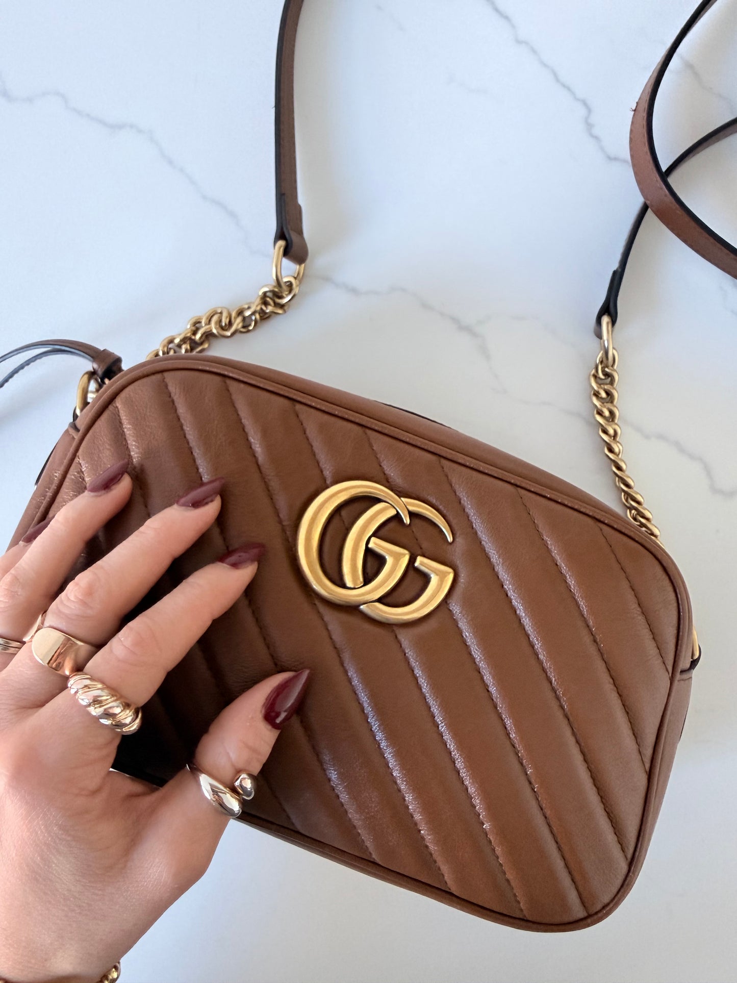 Gucci Glazed Marmont Camera Bag