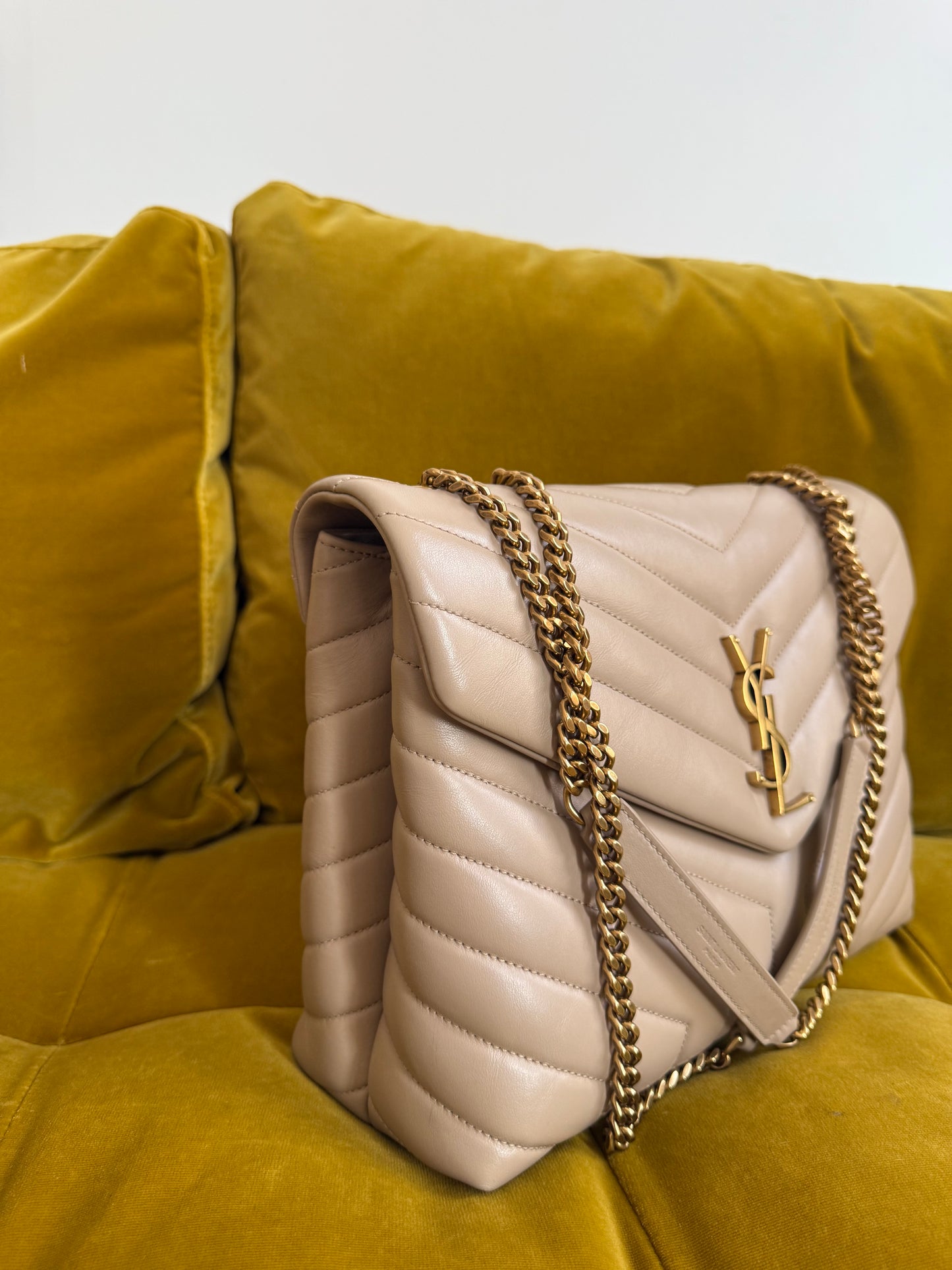 YSL LouLou Chevron Medium
