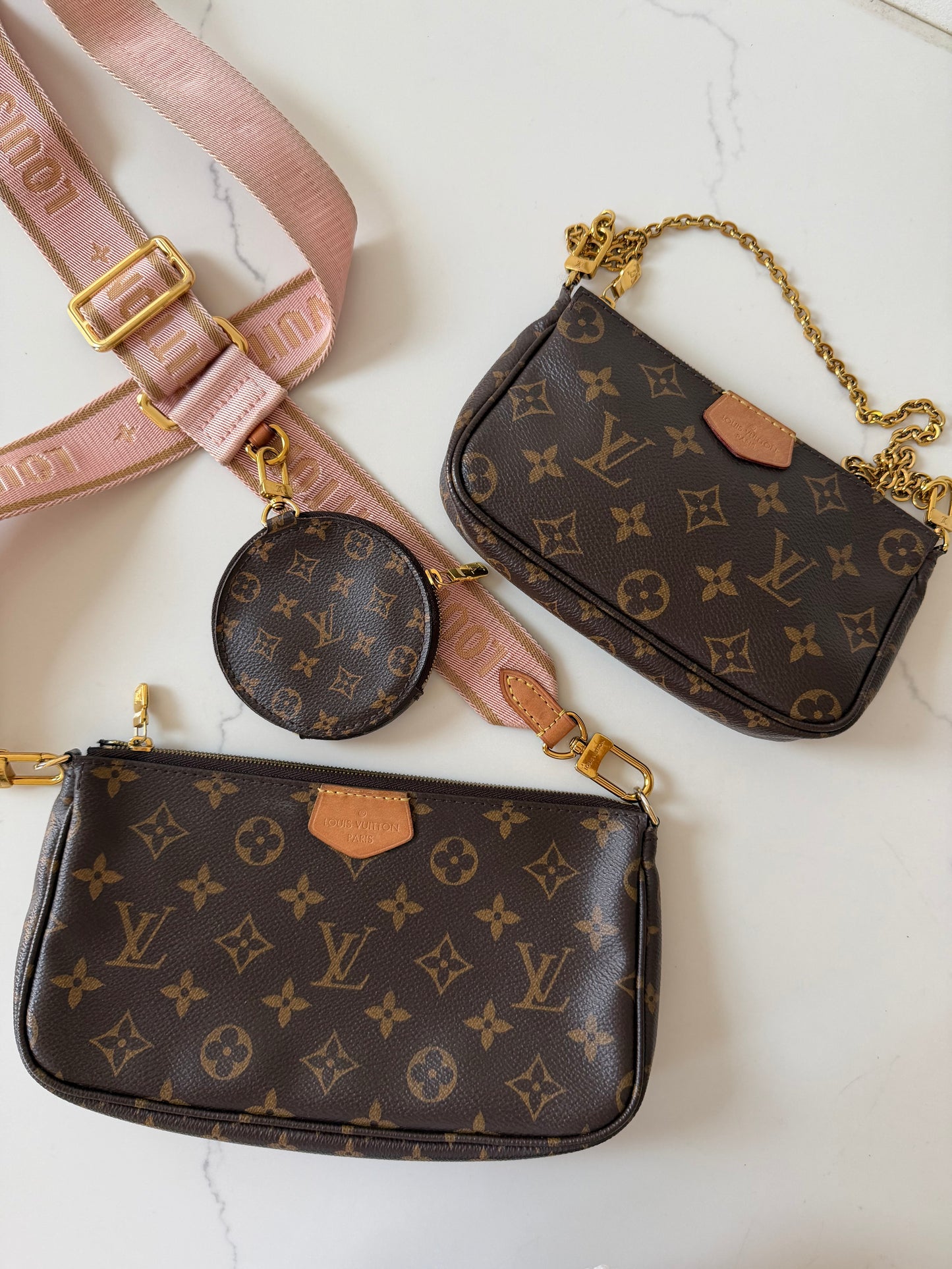 Louis Vuitton Multi Pochette Accessoires Ballerine Pink