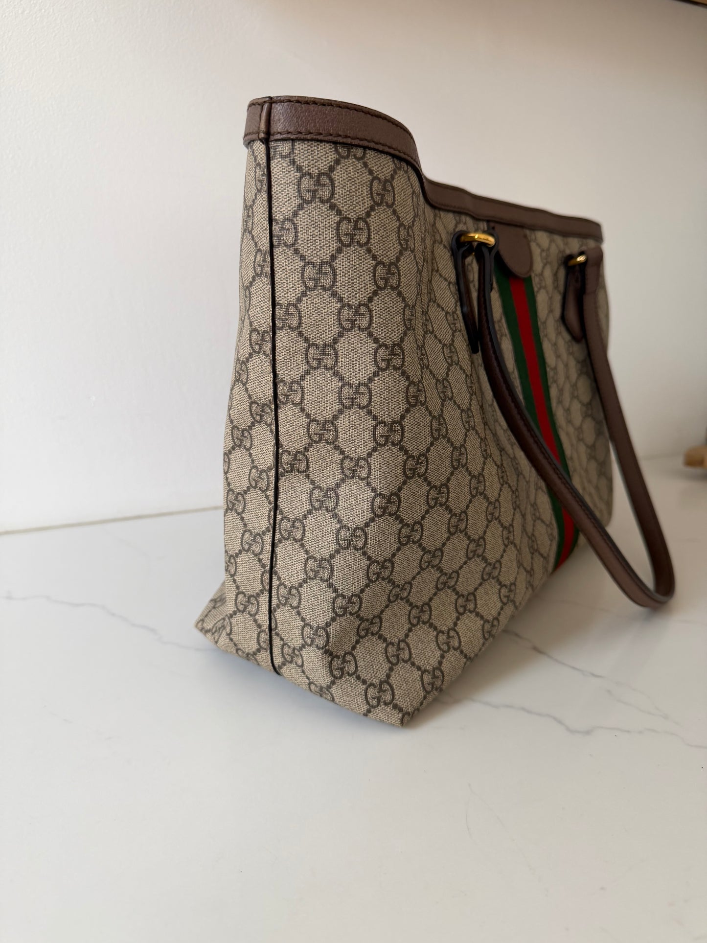 Gucci Ophidia GG Supreme Medium Canvas Tote