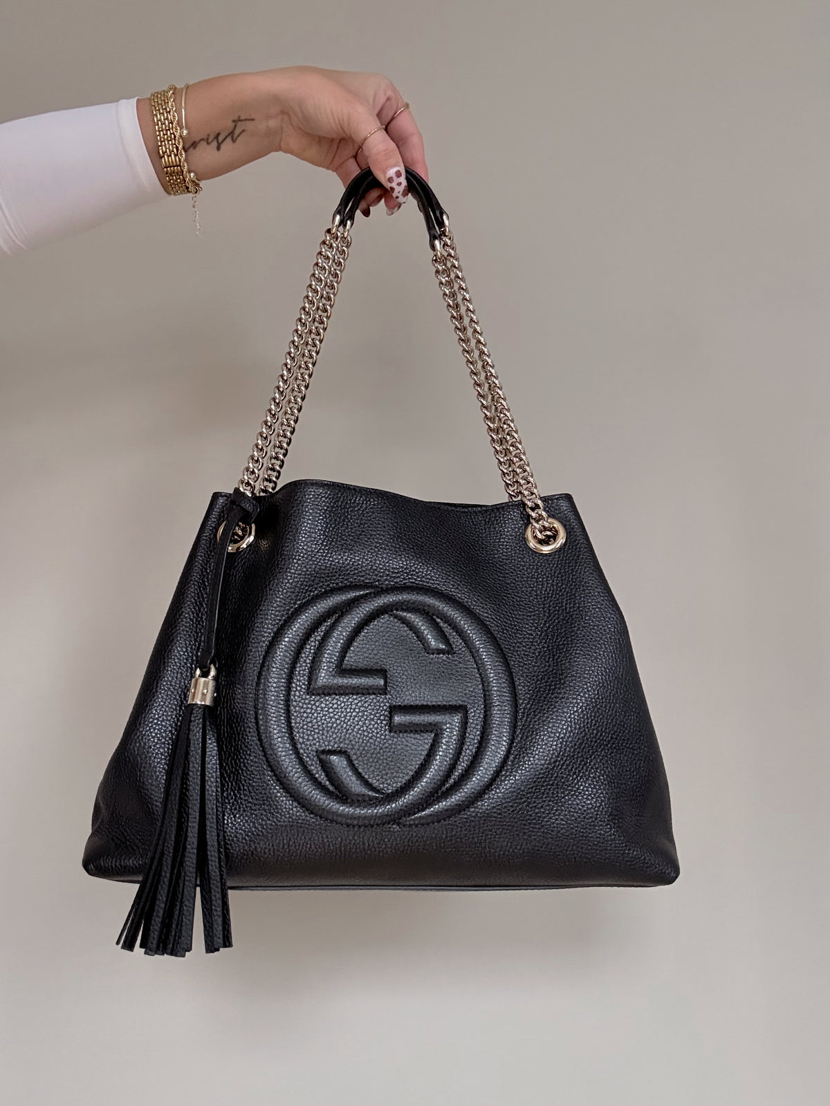 Gucci Soho Chain Shoulder Bag Black
