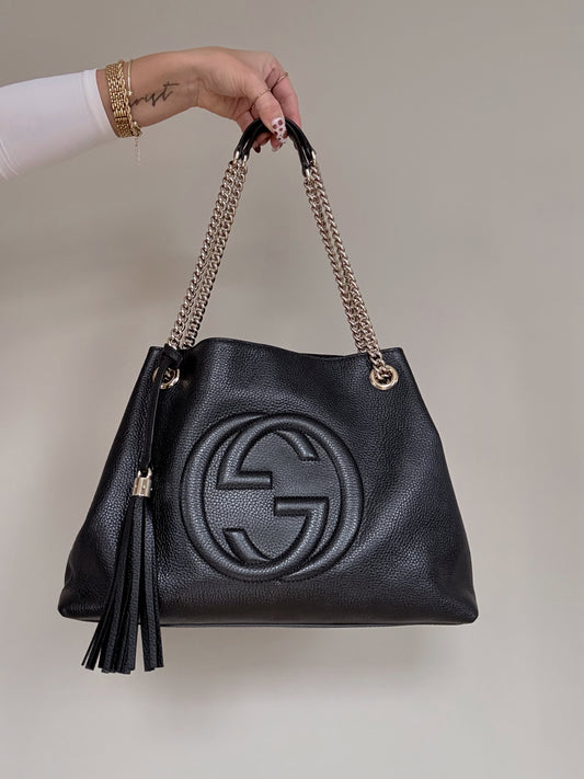 Gucci Soho Chain Shoulder Bag Black