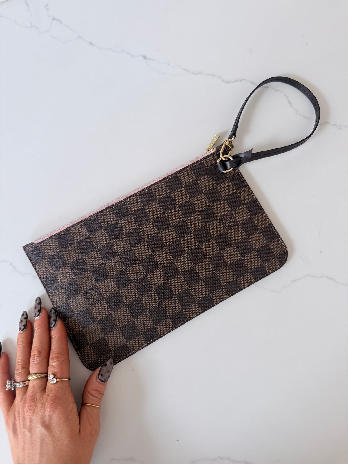 Louis Vuitton Wristlet Damier Ebene Ballerine