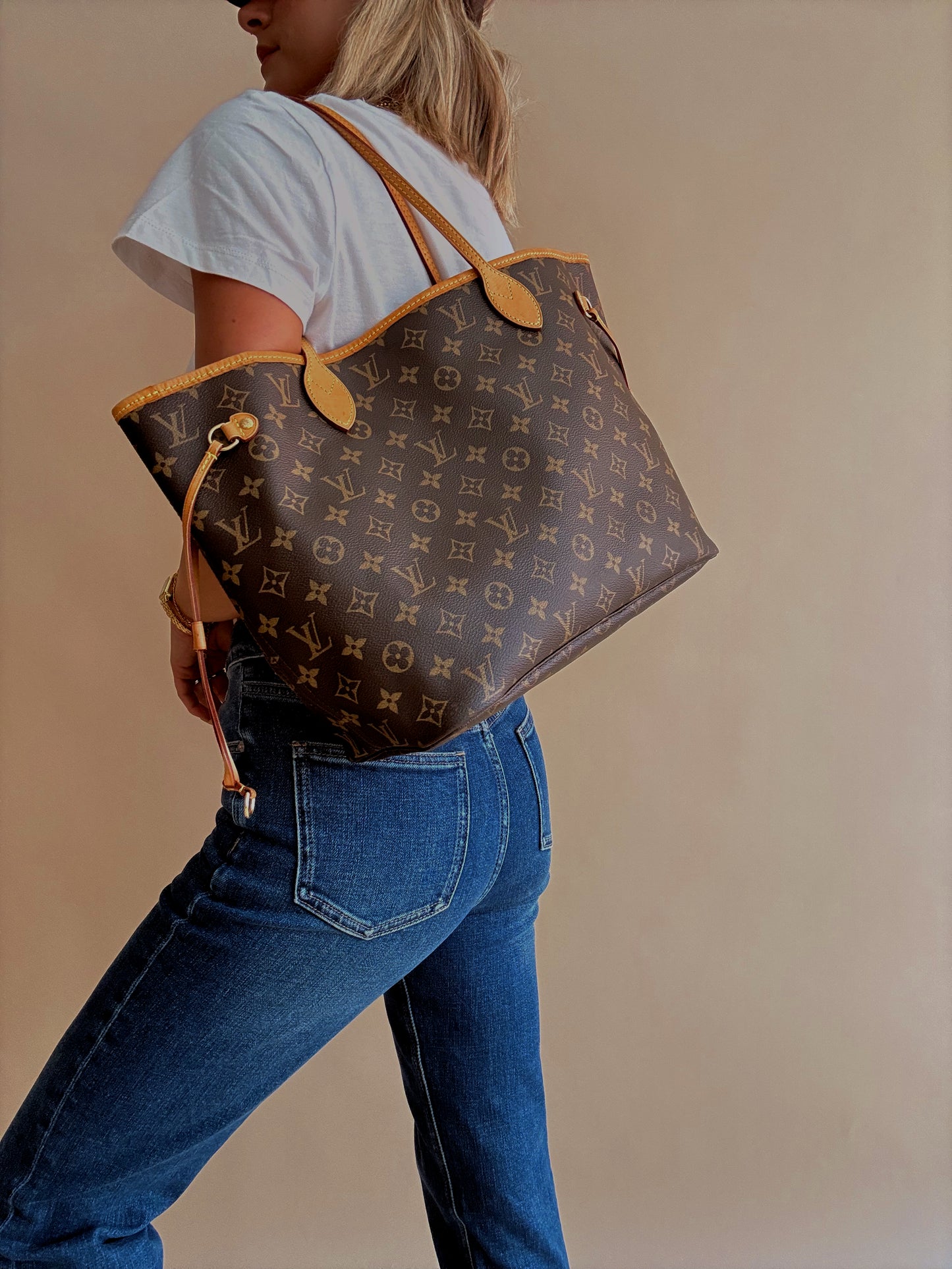 Louis Vuitton Neverfull MM iMonogram Rose Ballerine
