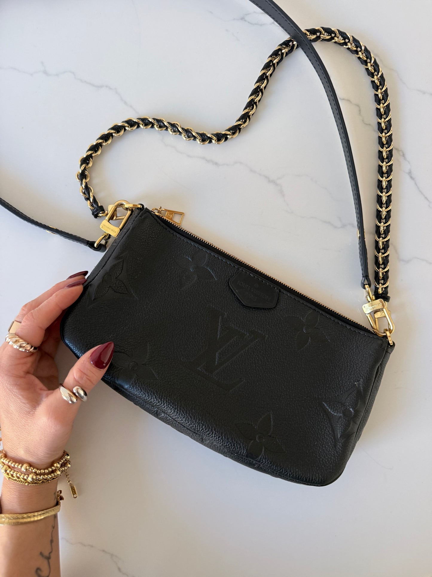 Louis Vuitton Multi Pochette Accessoires Monogram Empreinte