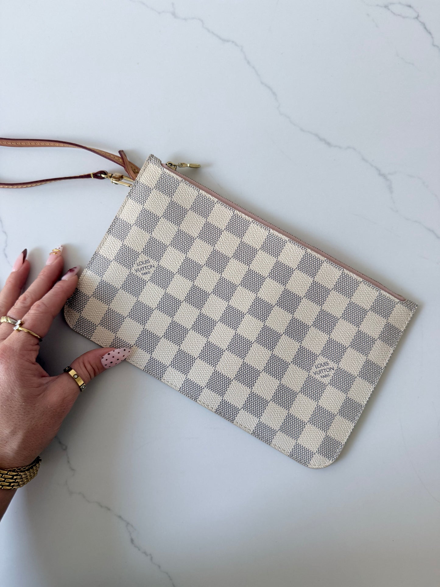 Louis Vuitton Neverfull Wristlet Azur