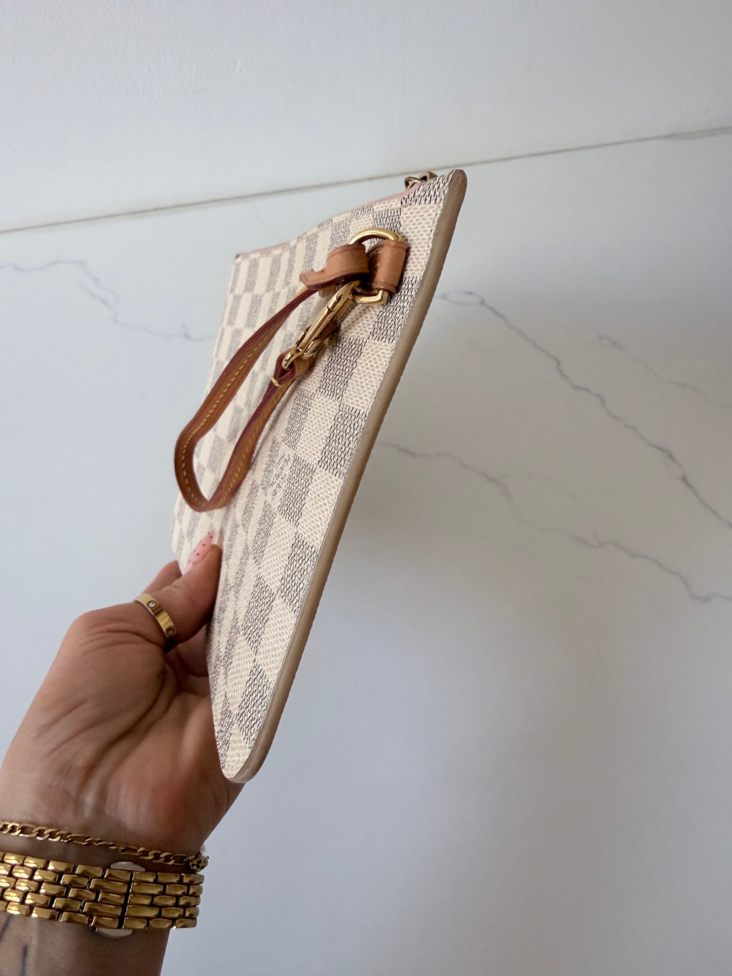 Louis Vuitton Neverfull Wristlet Azur