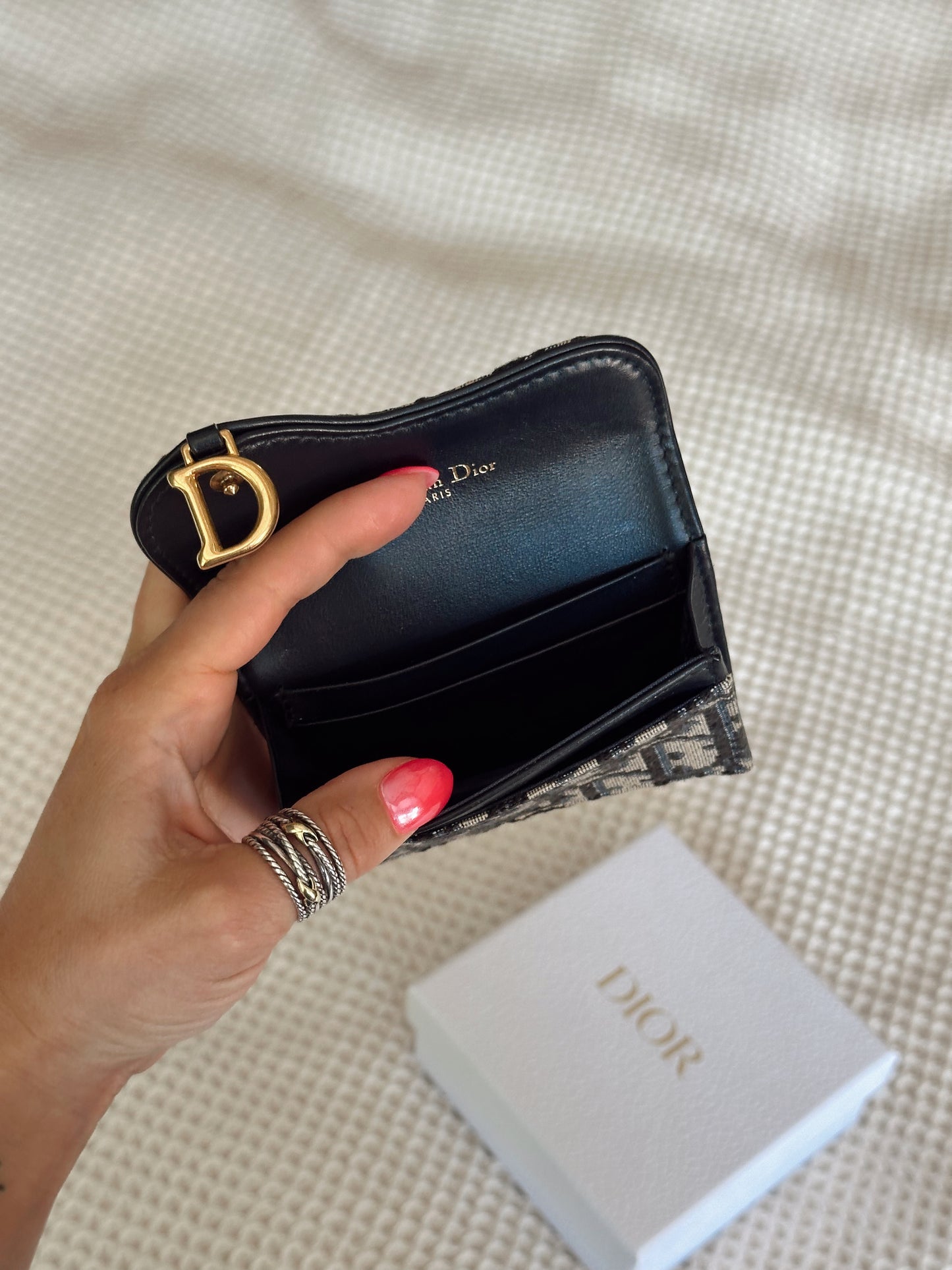 Christian Dior Saddle Card Holder