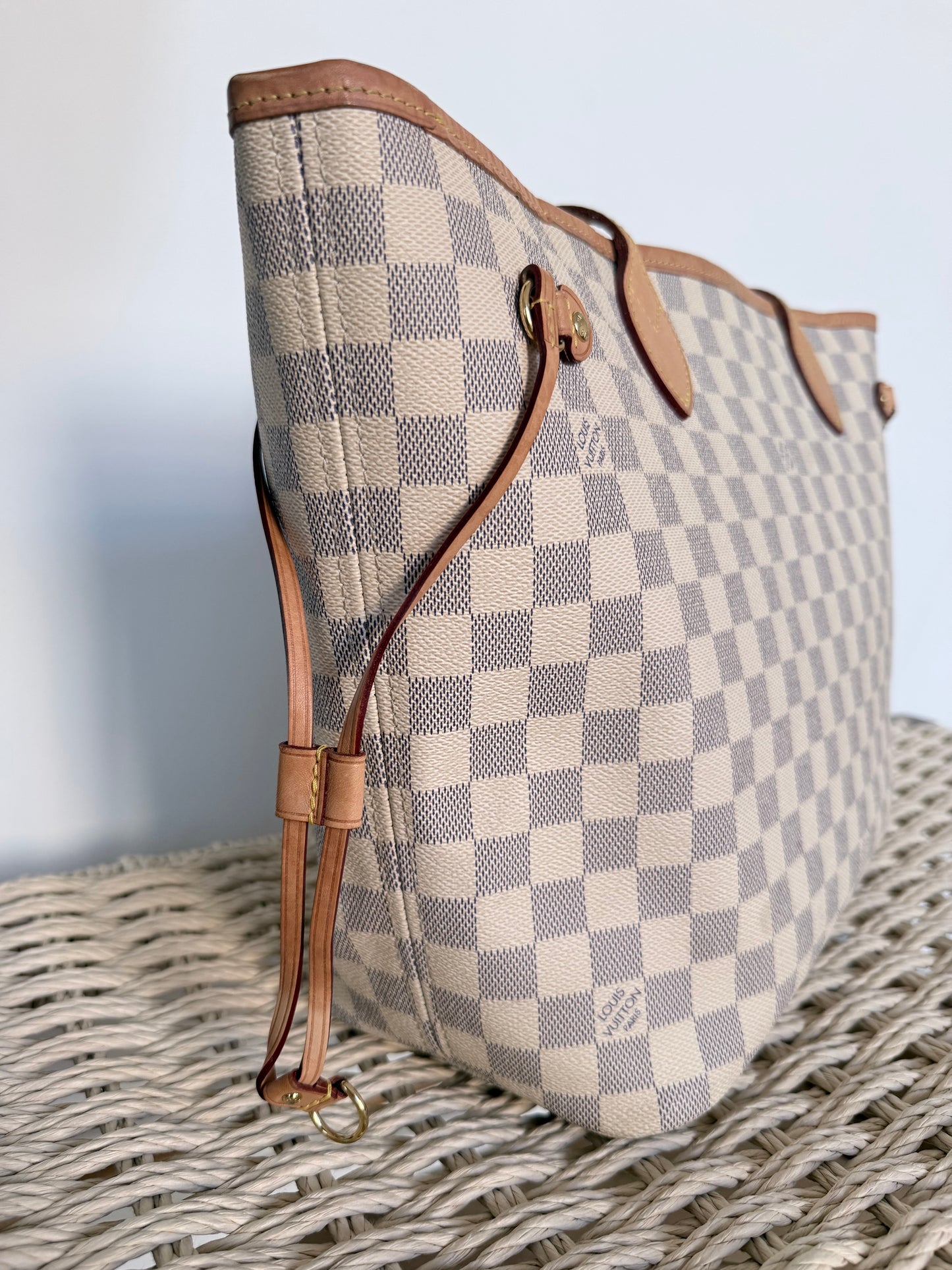Louis Vuitton Neverfull Damier Azur Rose MM
