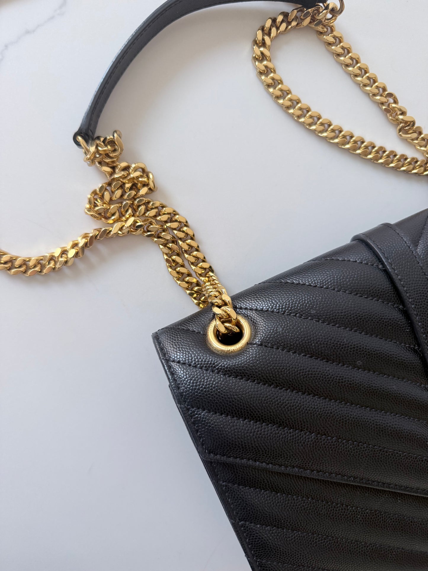 YSL Monogram Matelassé Envelope Chain Shoulder Bag