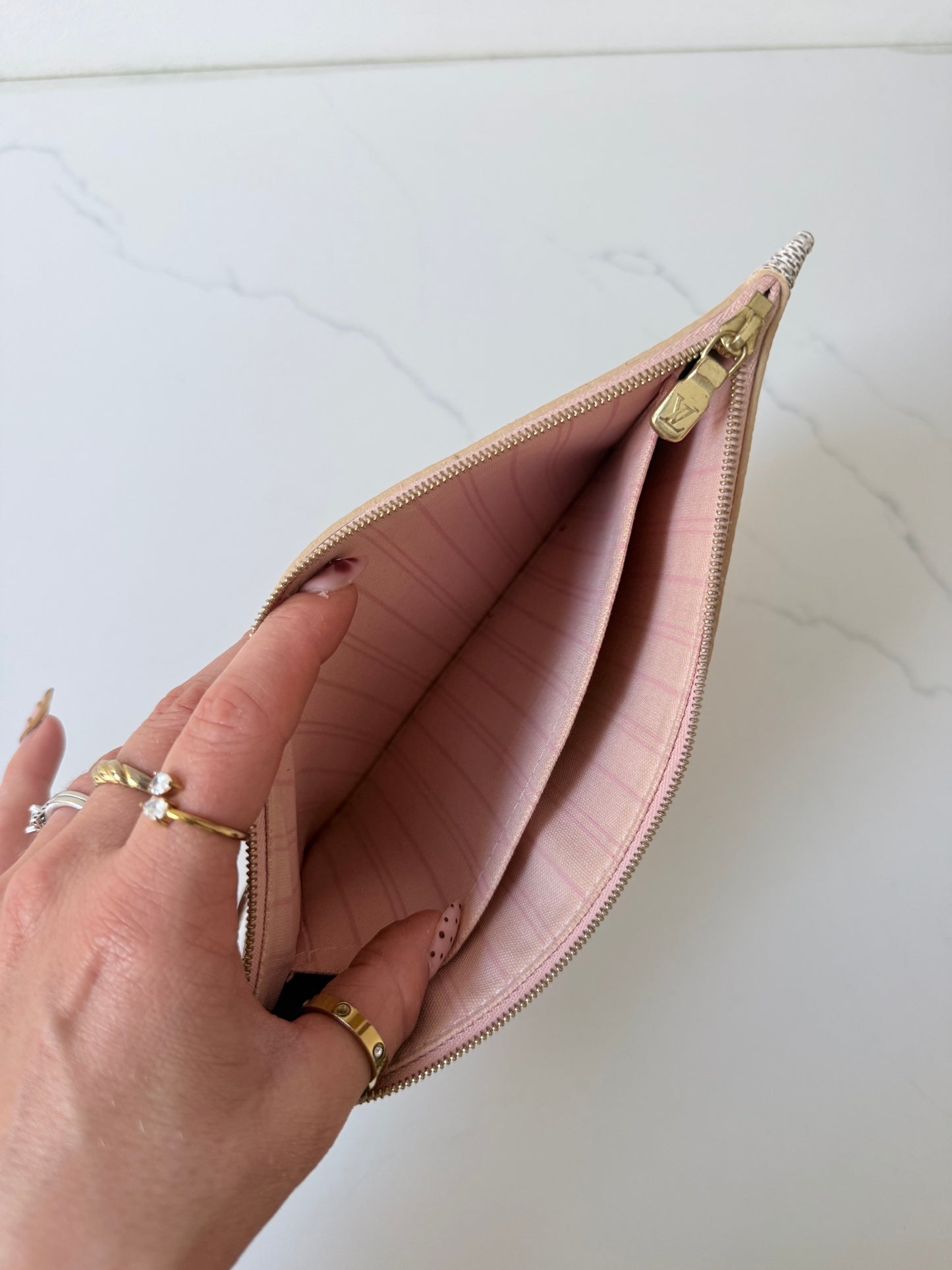 Louis Vuitton Neverfull Wristlet Azur