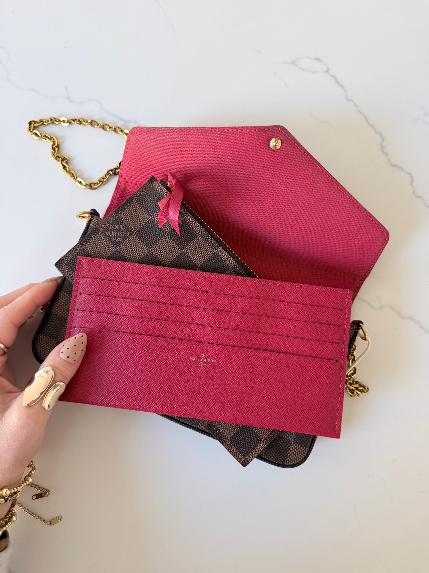 Louis Vuitton Felicie Pochette Damier Ebene