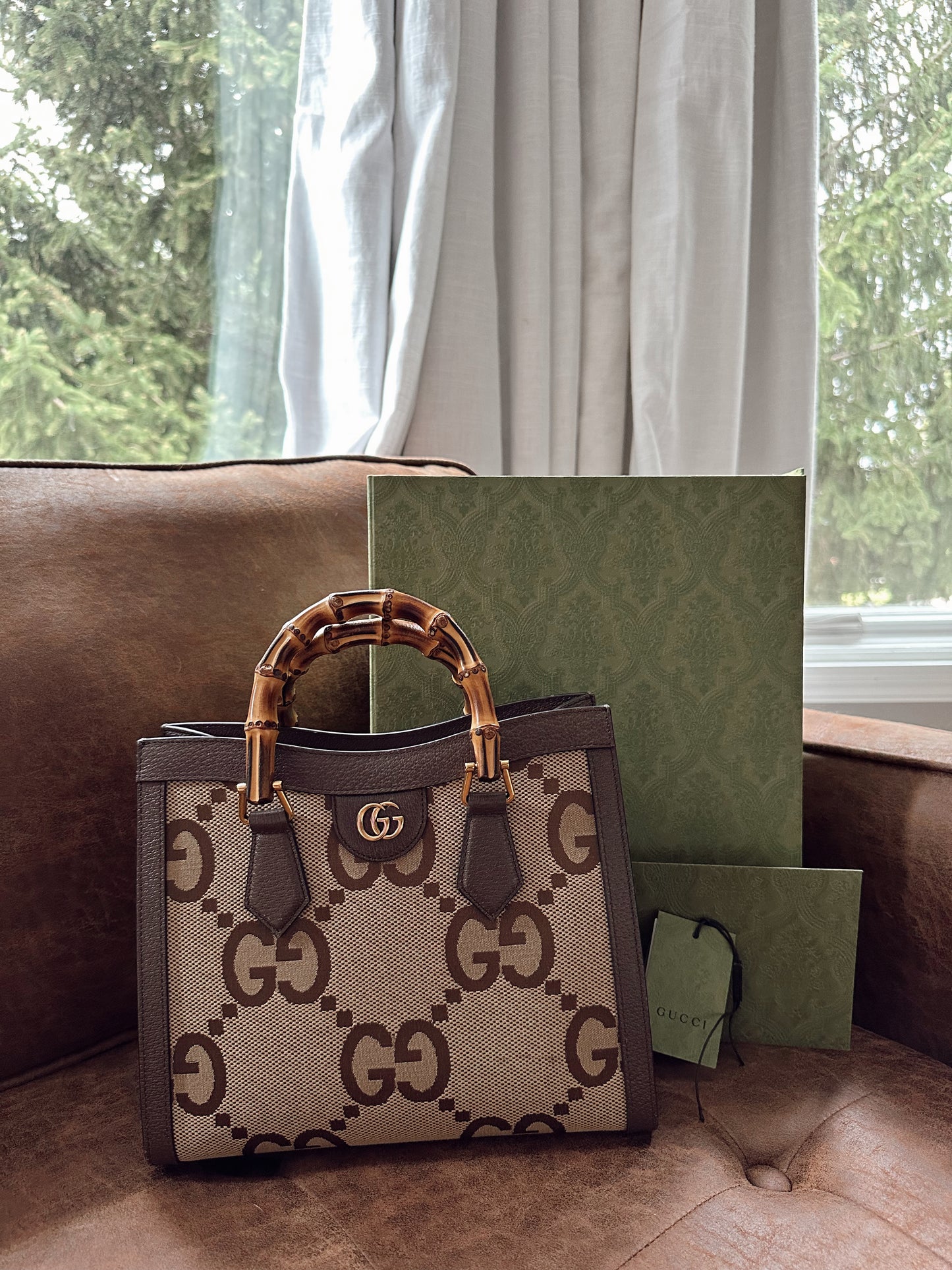 Gucci Diana Jumbo GG Small Tote Bag