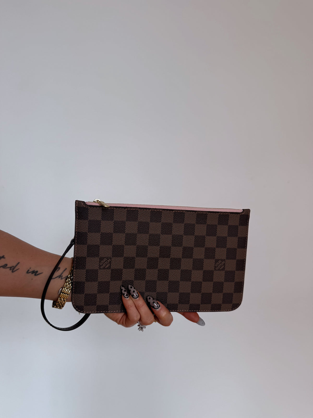 Louis Vuitton Wristlet Damier Ebene Ballerine