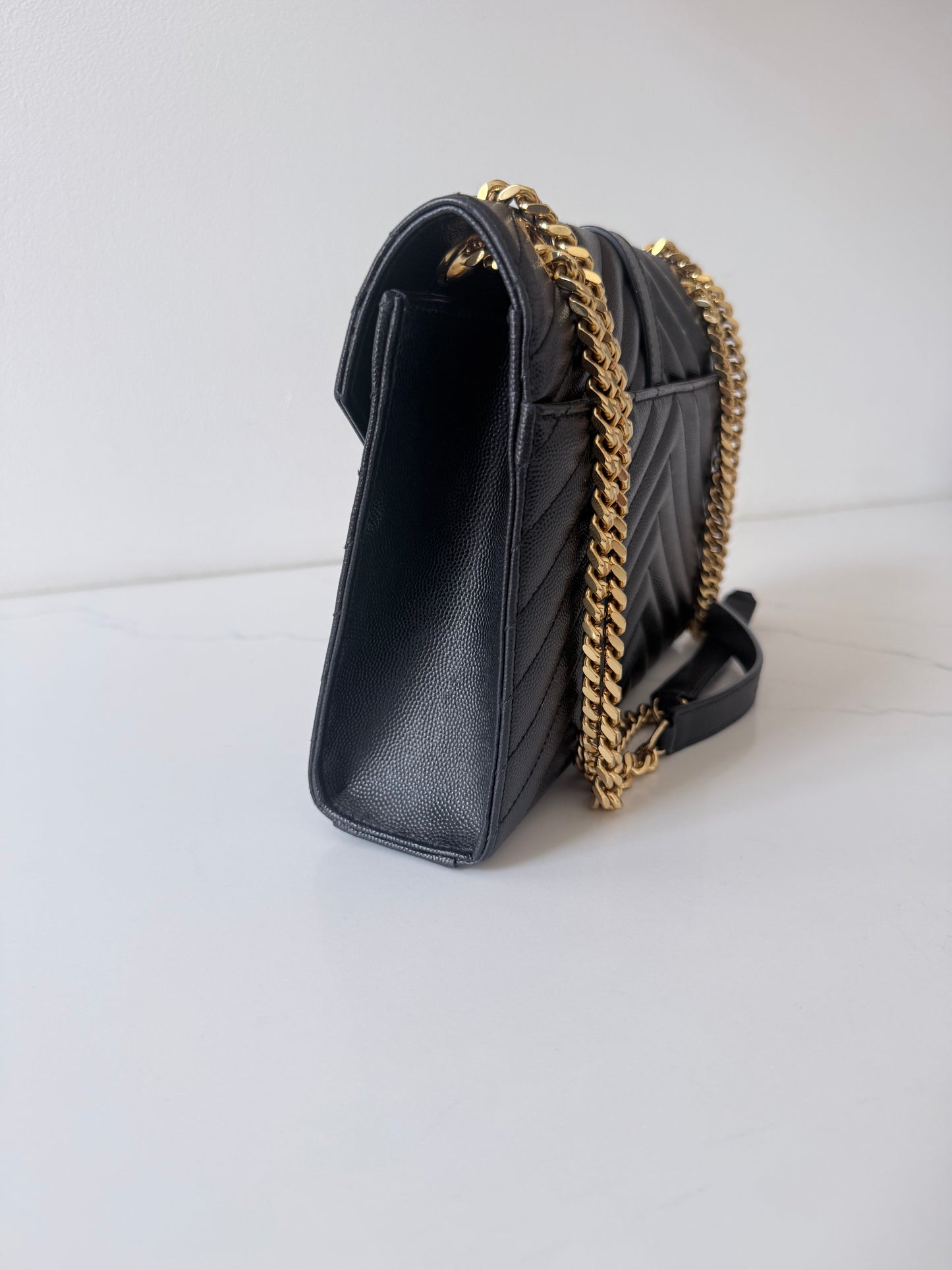 YSL Monogram Matelassé Envelope Chain Shoulder Bag