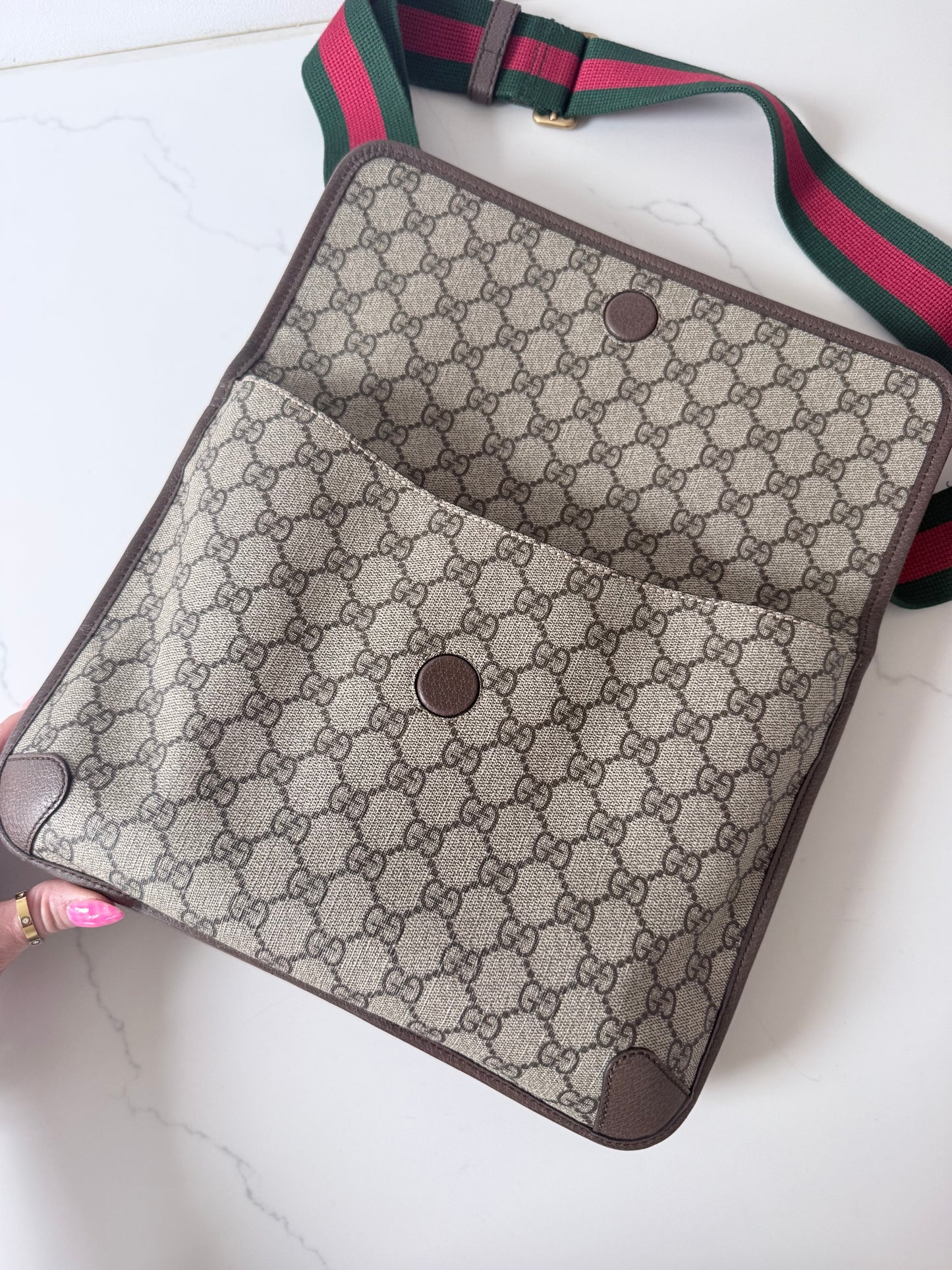 Gucci Neo Vintage Flap Messenger GG Coated Canvas Medium