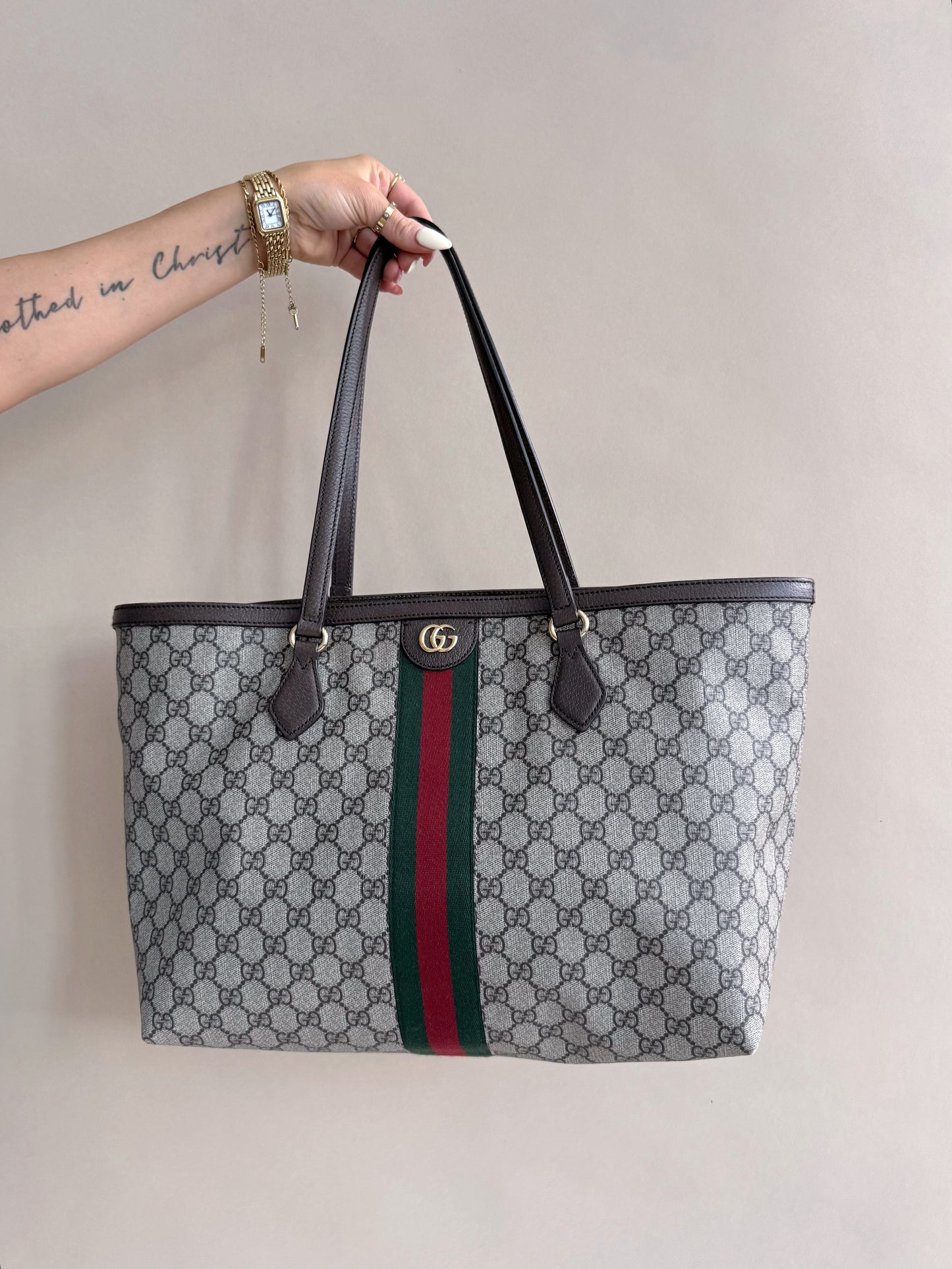 Gucci Ophidia GG Supreme Medium Canvas Tote
